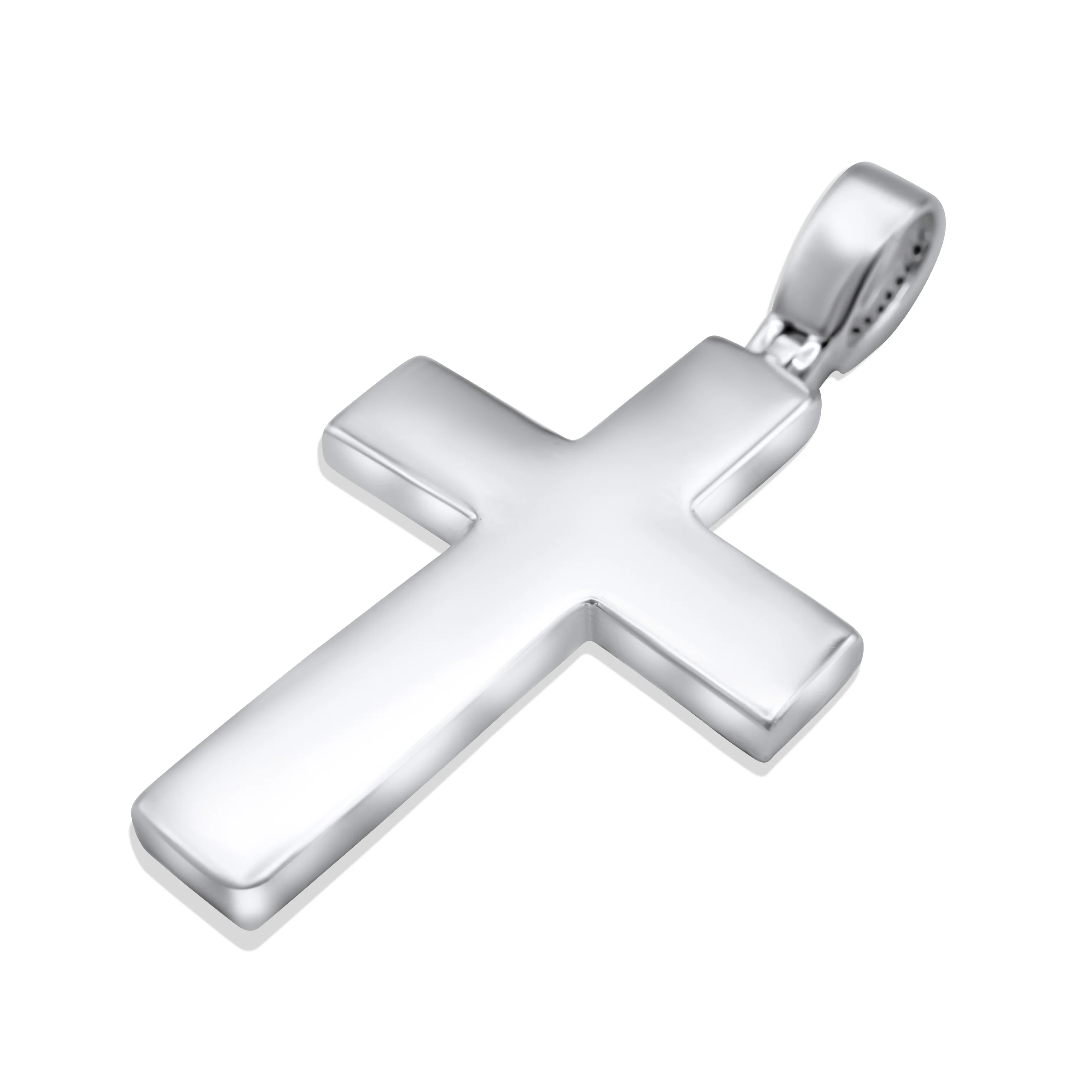 14K White Gold Cross Diamond Pendant 0.96ctw - Image 3