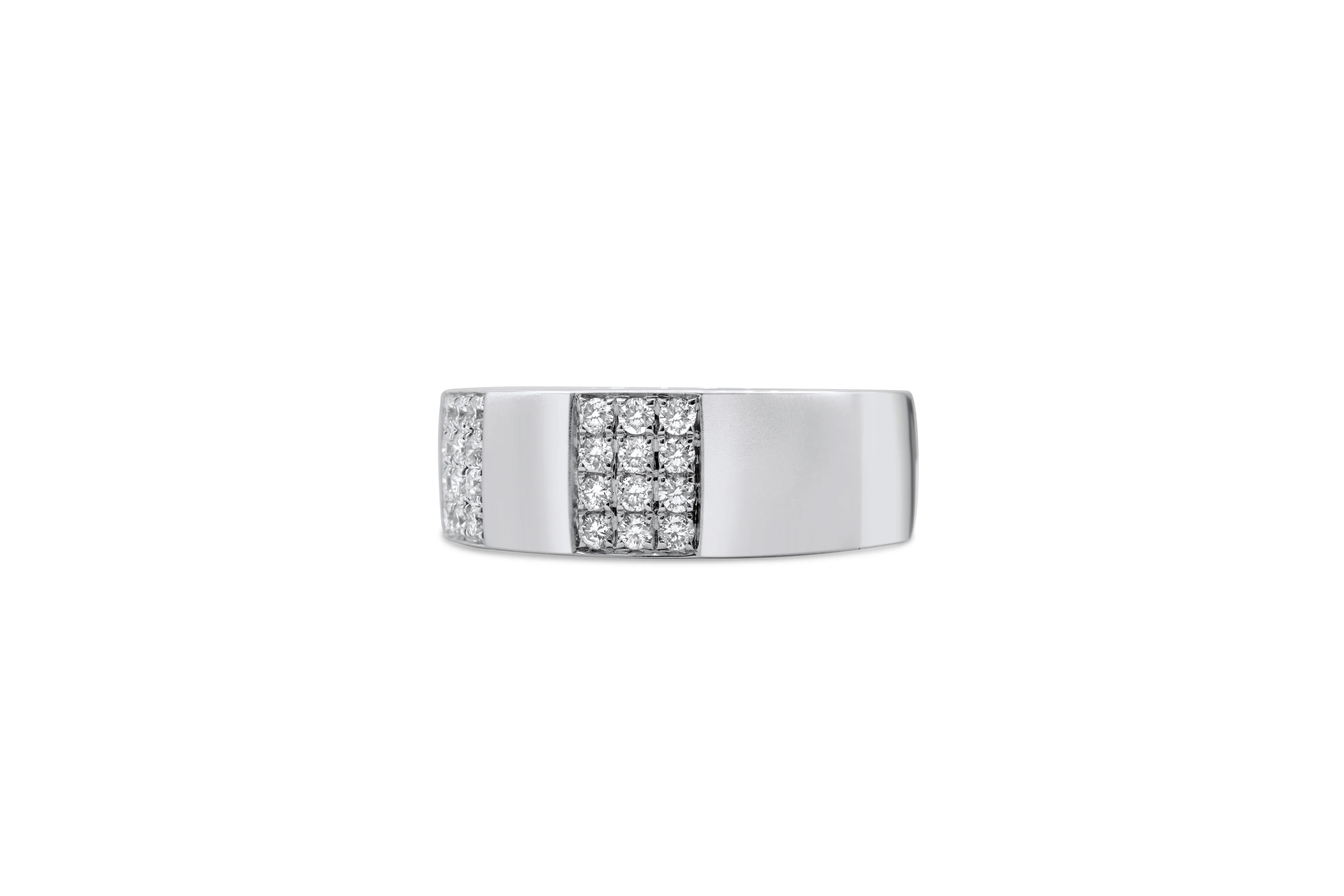 14K White Gold Men's Diamond Band 0.59 ct - Image 2