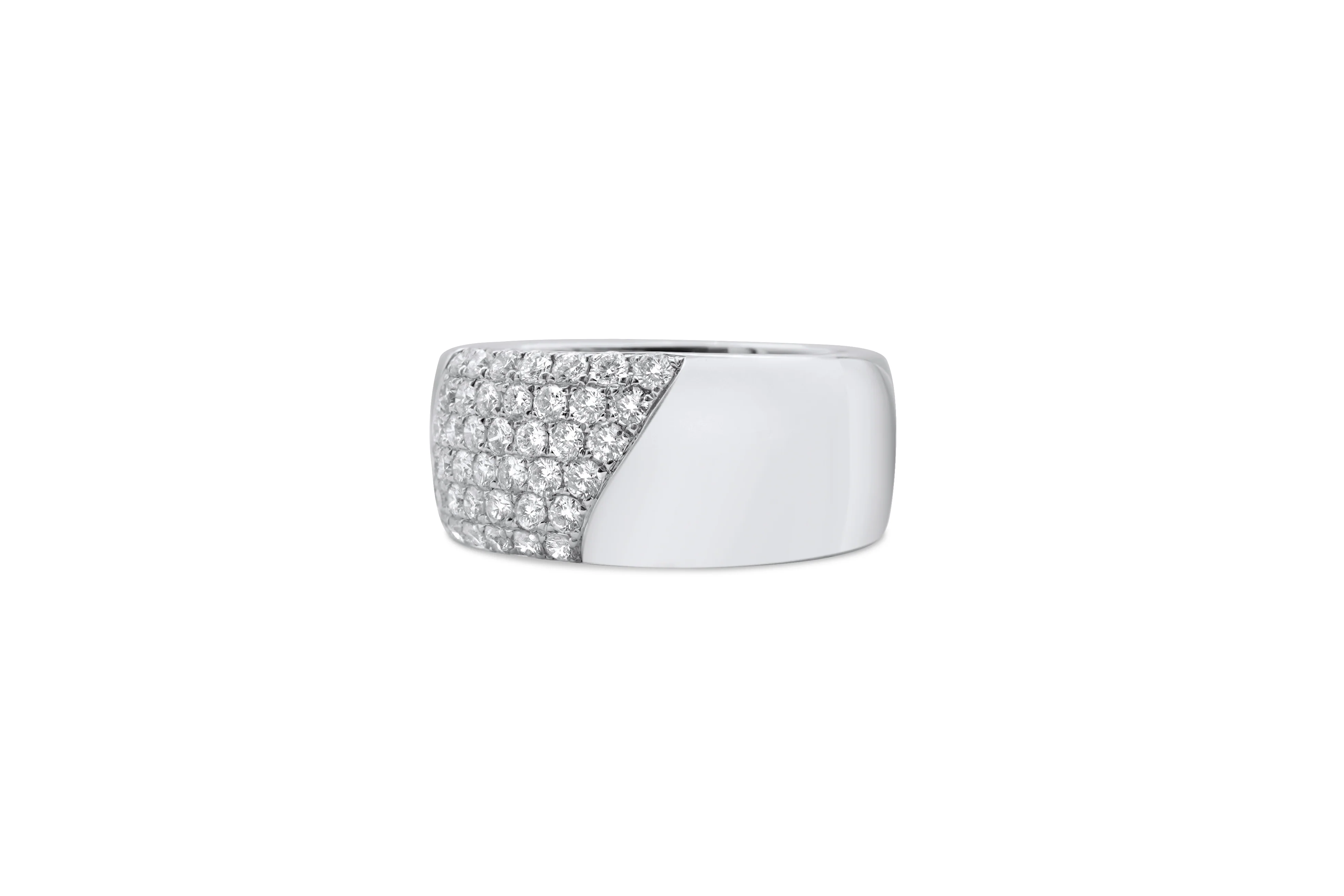 14K White Gold Men's Diamond Band 1.06 ct - Image 2