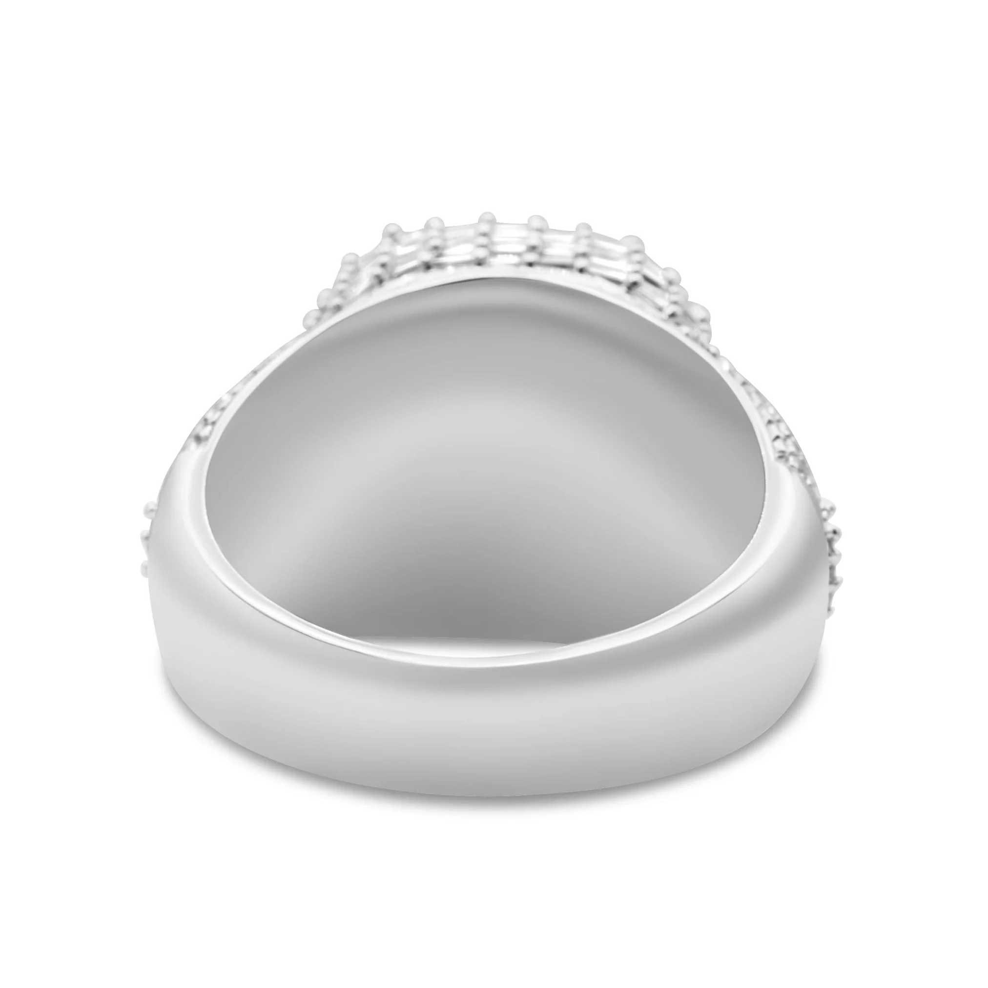 14K White Gold Men's Diamond Ring 2.94 CT - Image 3