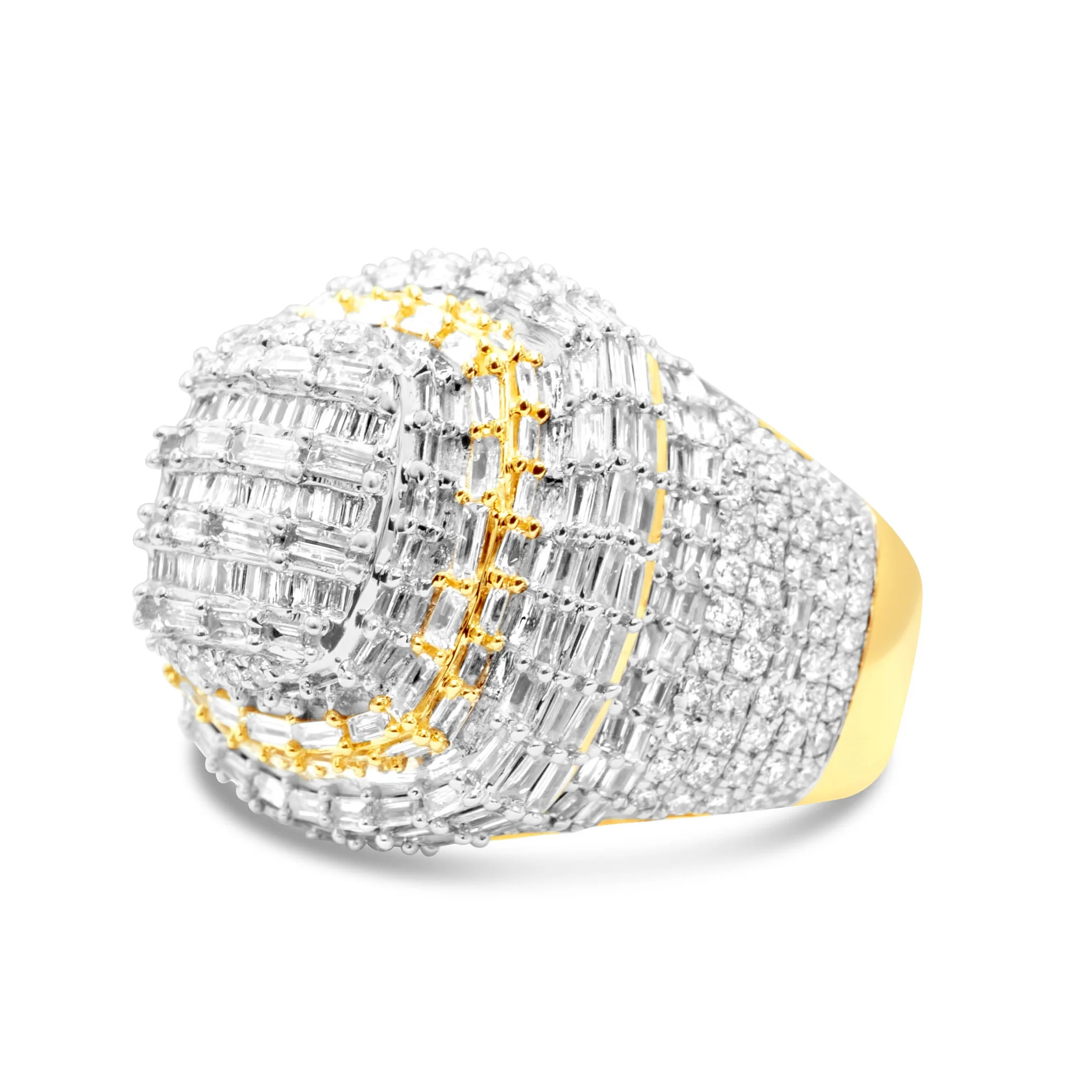 14K Yellow Gold Men's Diamond Ring 3.18 CT - Image 2