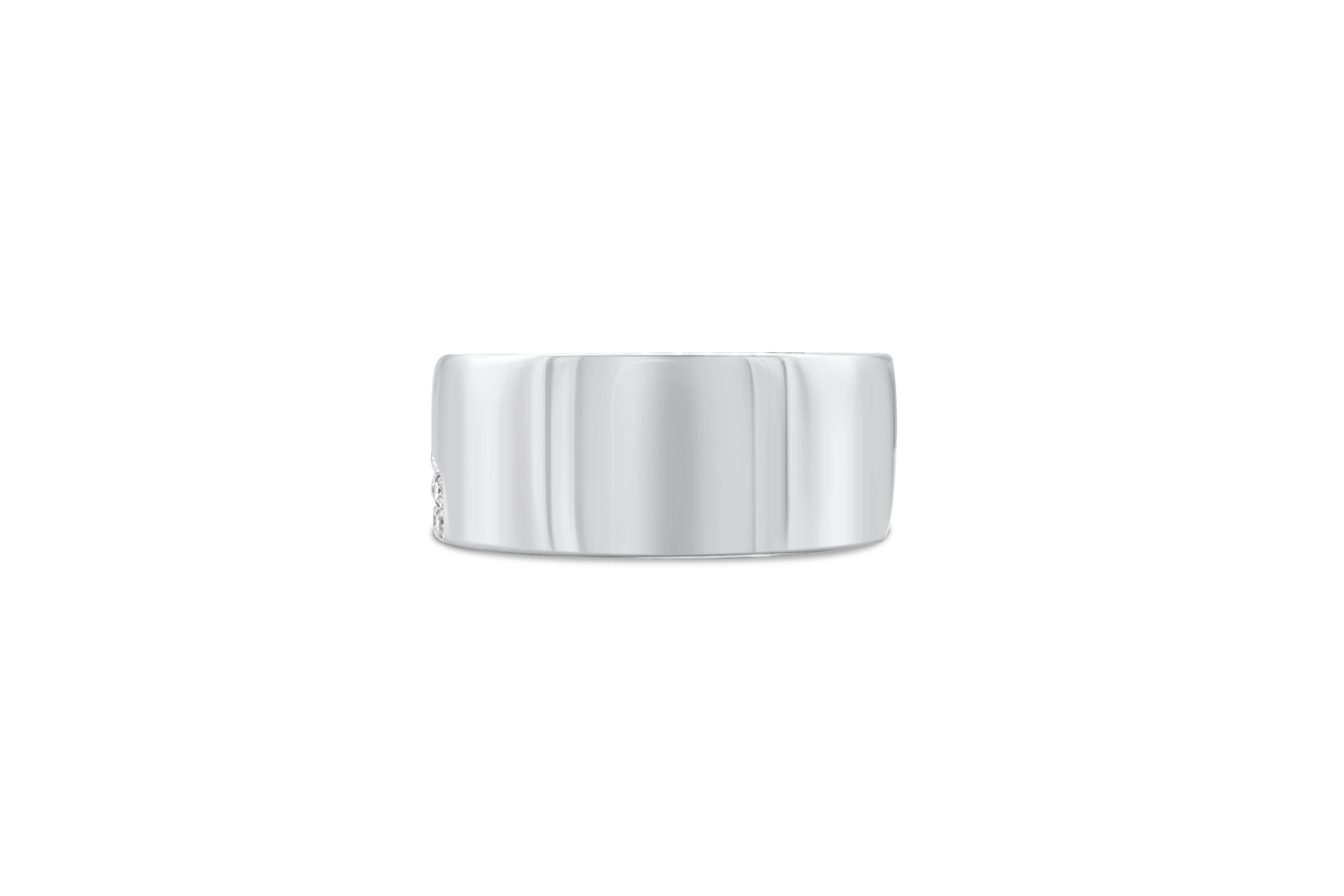 14K White Gold Men's Diamond Band 1.35 CT - Image 3
