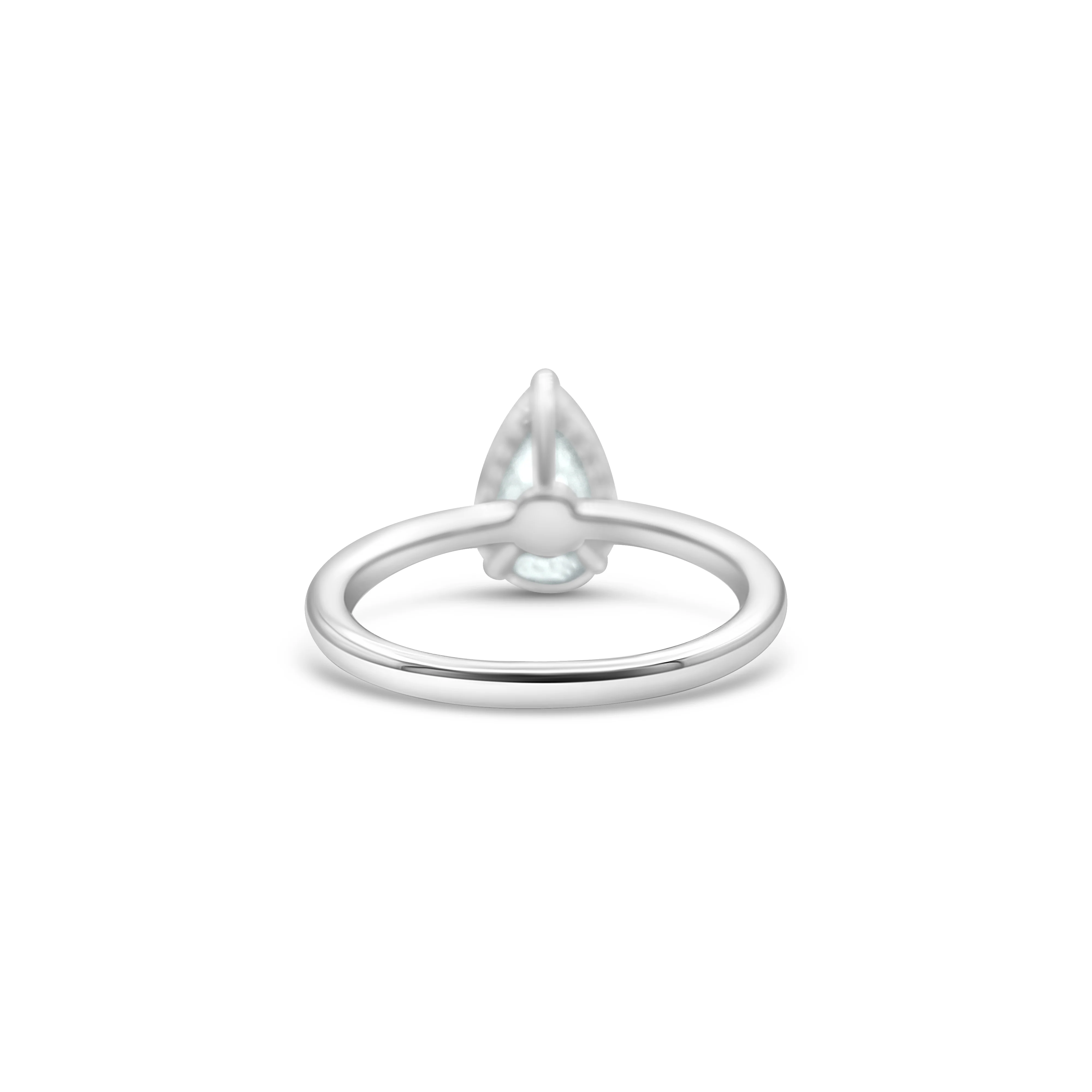 14K White Gold Pear-Cut Diamond Engagement Ring 2.44 CT - Image 4