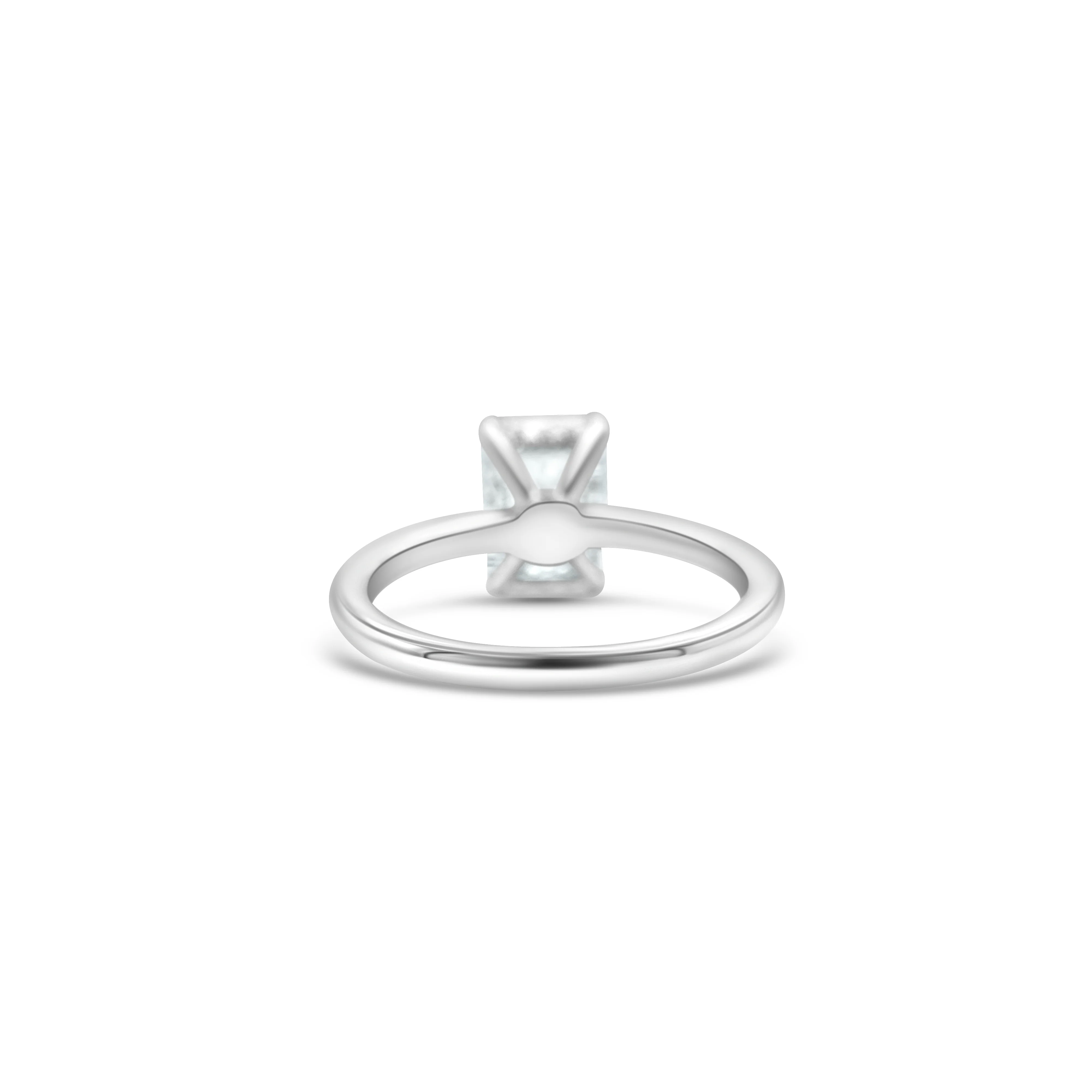 14K White Gold Radiant-Cut Diamond Engagement Ring 2.35 CT - Image 4