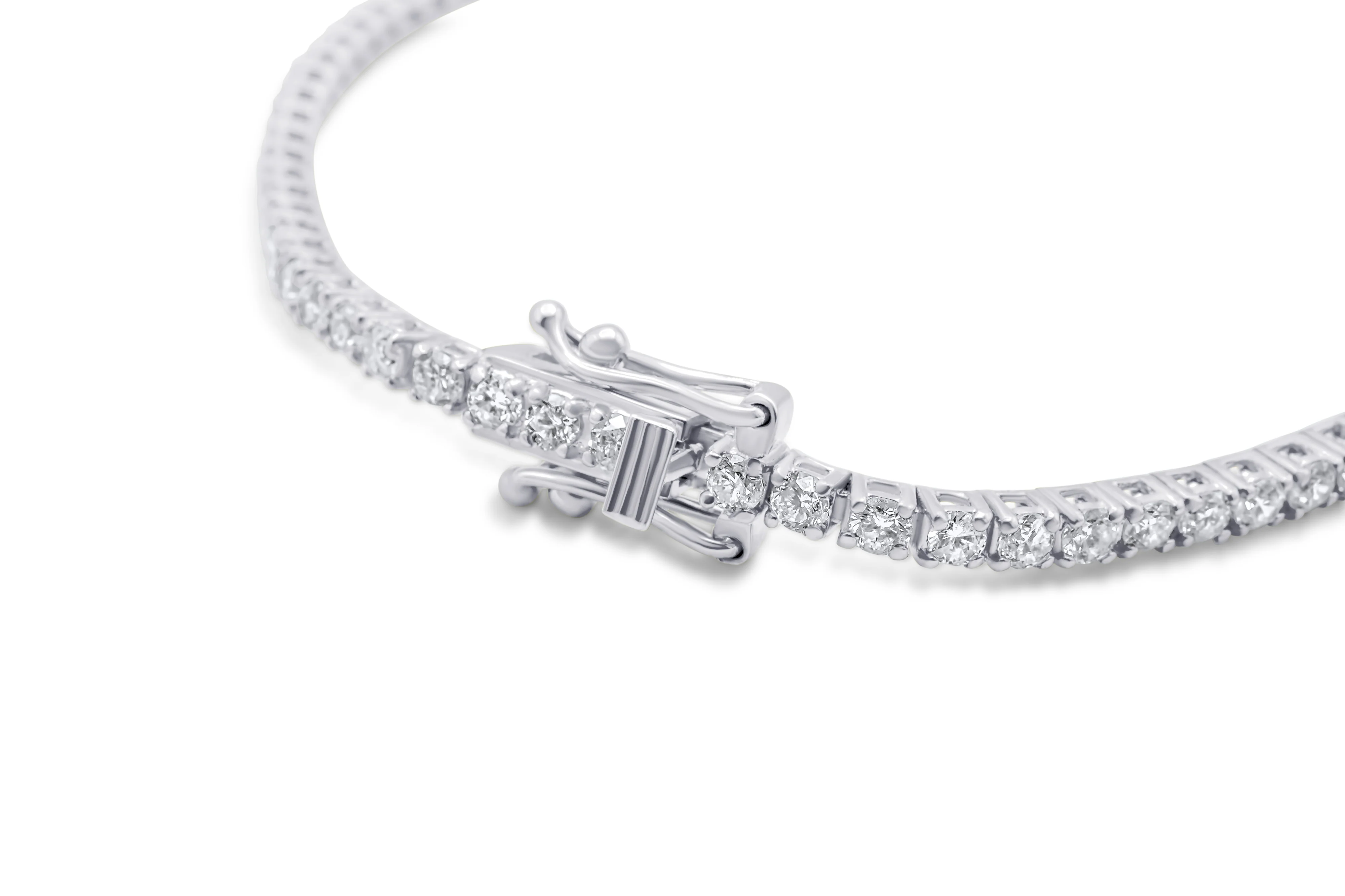 14K White Gold Tennis Bracelet 2.47 CT - Image 3