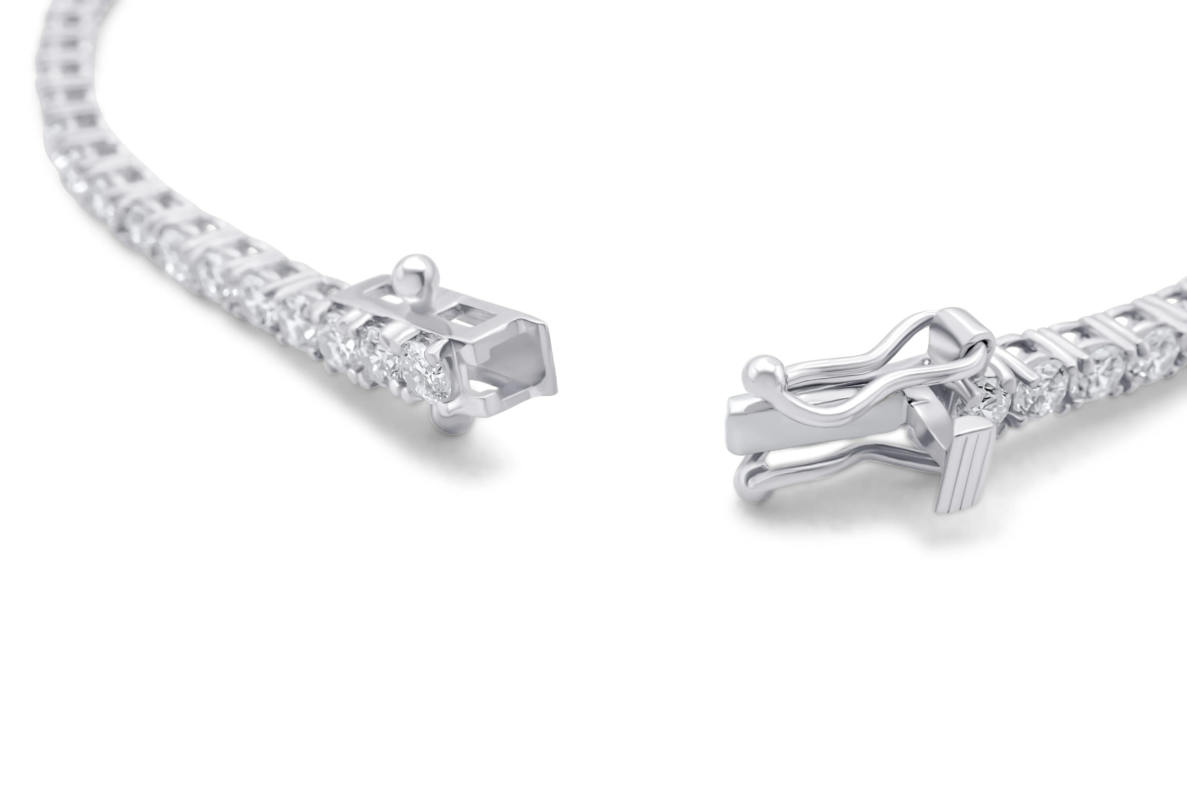 14K White Gold Tennis Bracelet 3.26 CT - Image 4