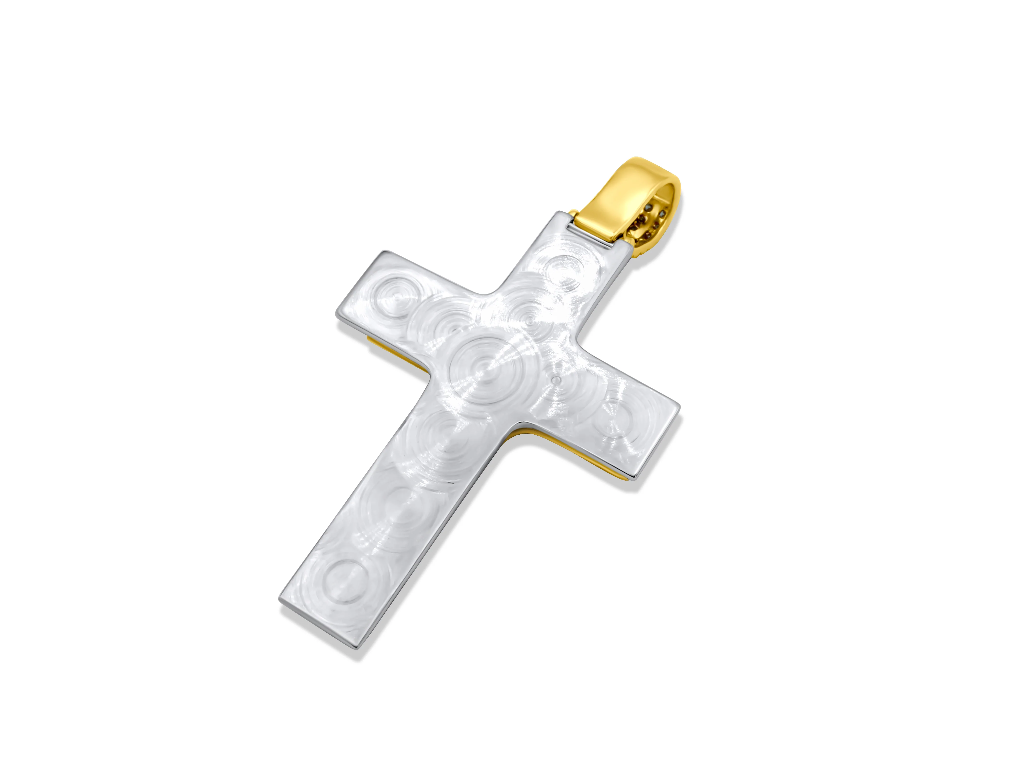 14K Gold Diamond Cross Pendant 3.76 CT - Image 4
