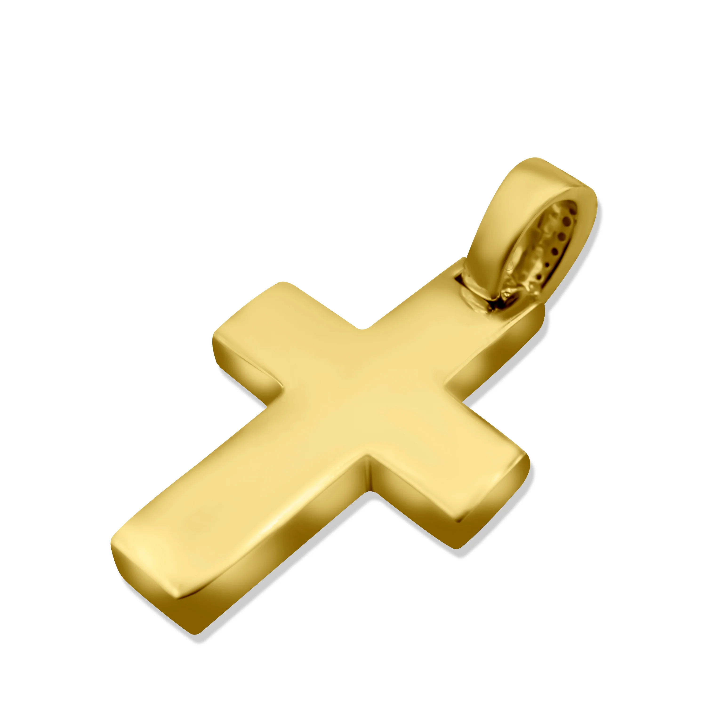 14K Yellow Gold Cross Diamond Pendant 0.71 CT - Image 4