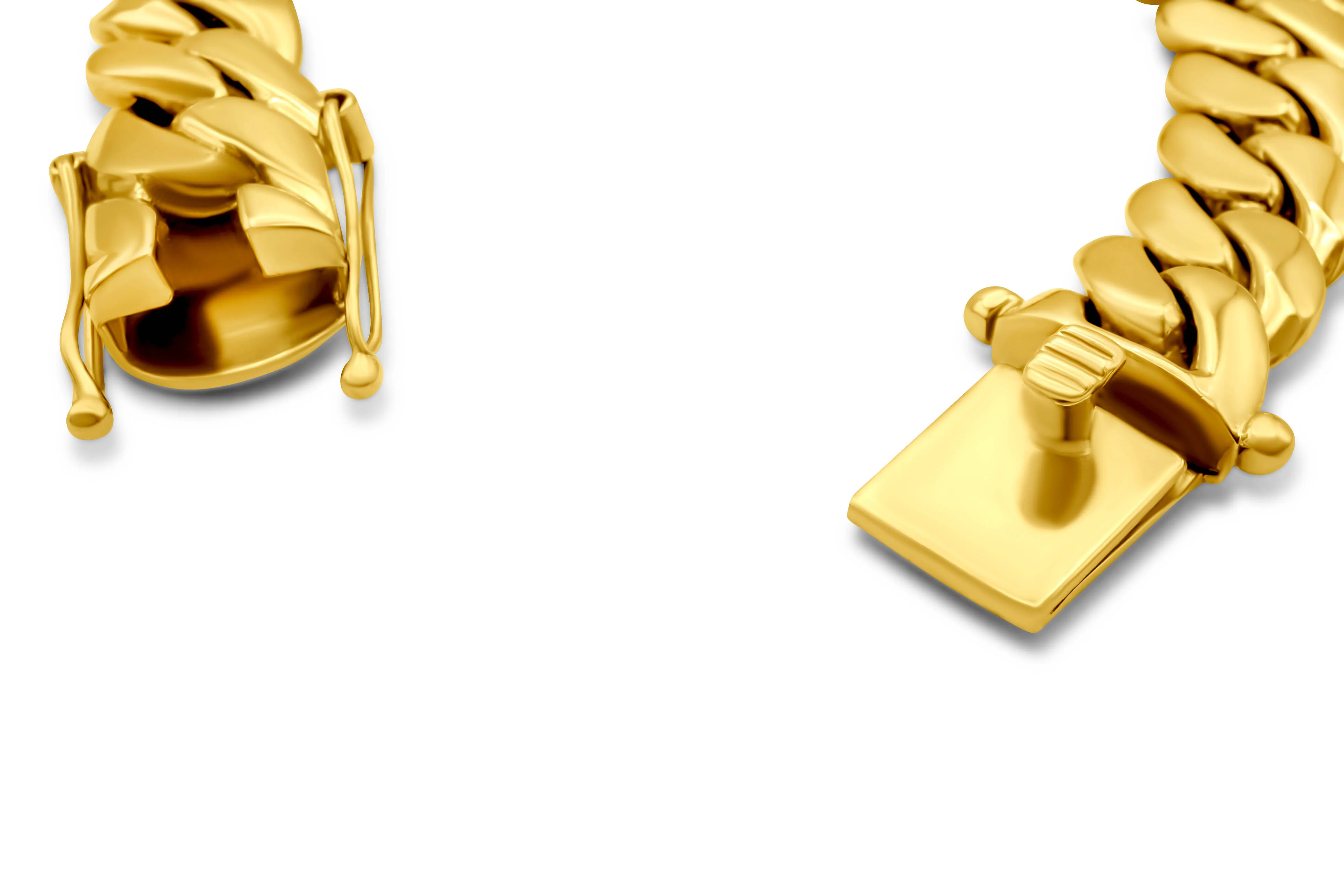 14K Yellow Gold Cuban Bracelet - Image 3