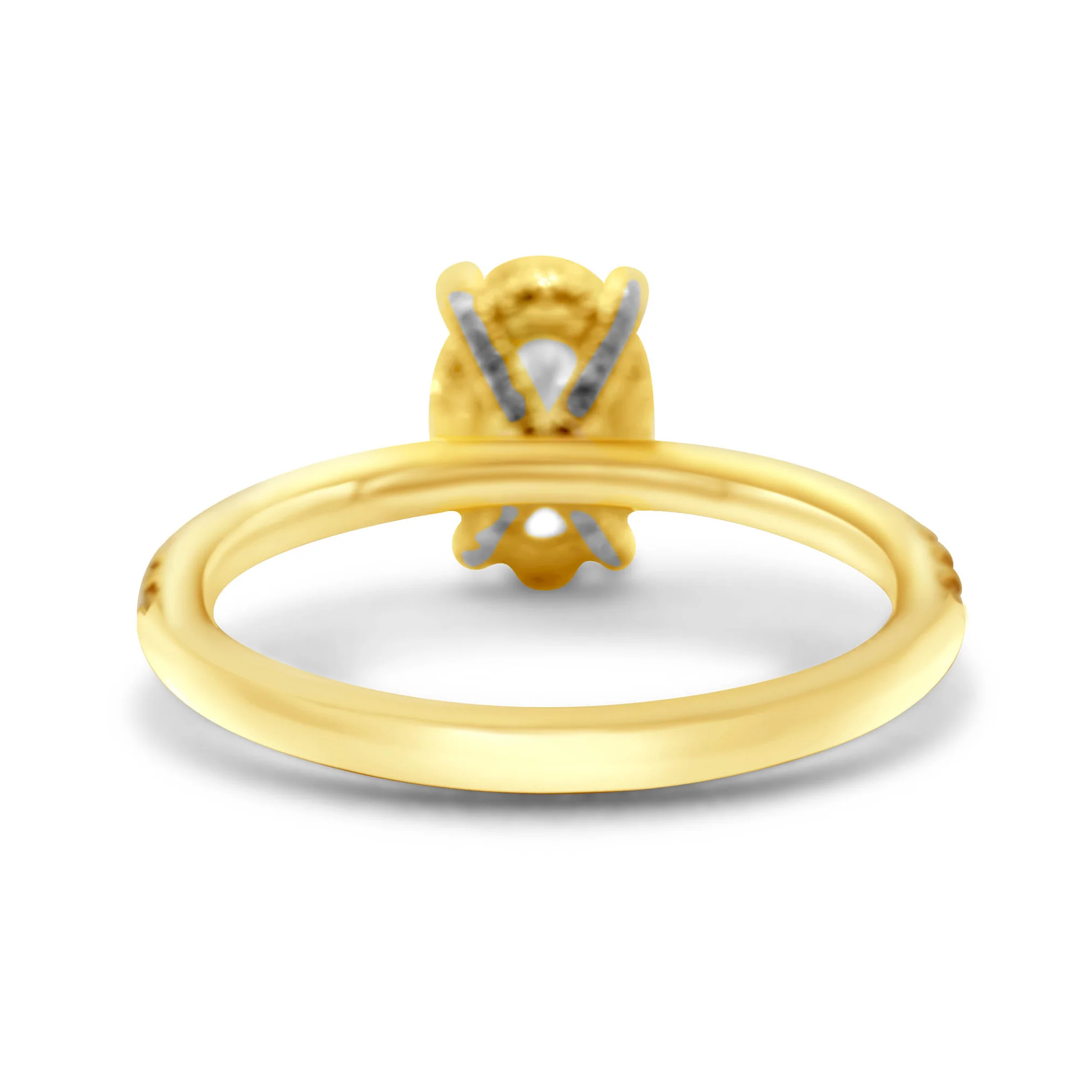 14K Yellow Gold Oval-Cut Diamond Engagement Ring 2.67 CT - Image 4
