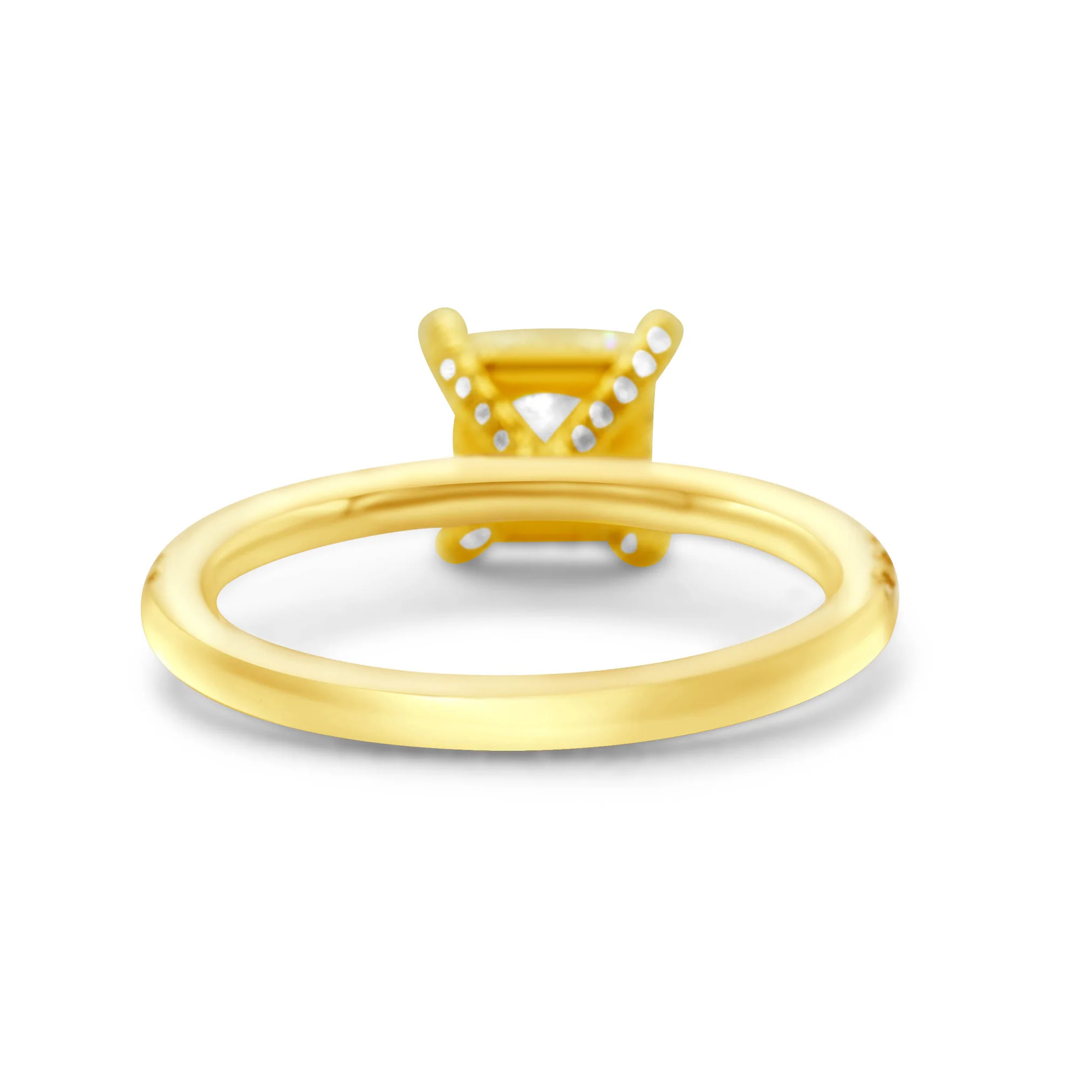 14K Yellow Gold Princess-Cut Diamond Engagement Ring 2.73 CT - Image 4