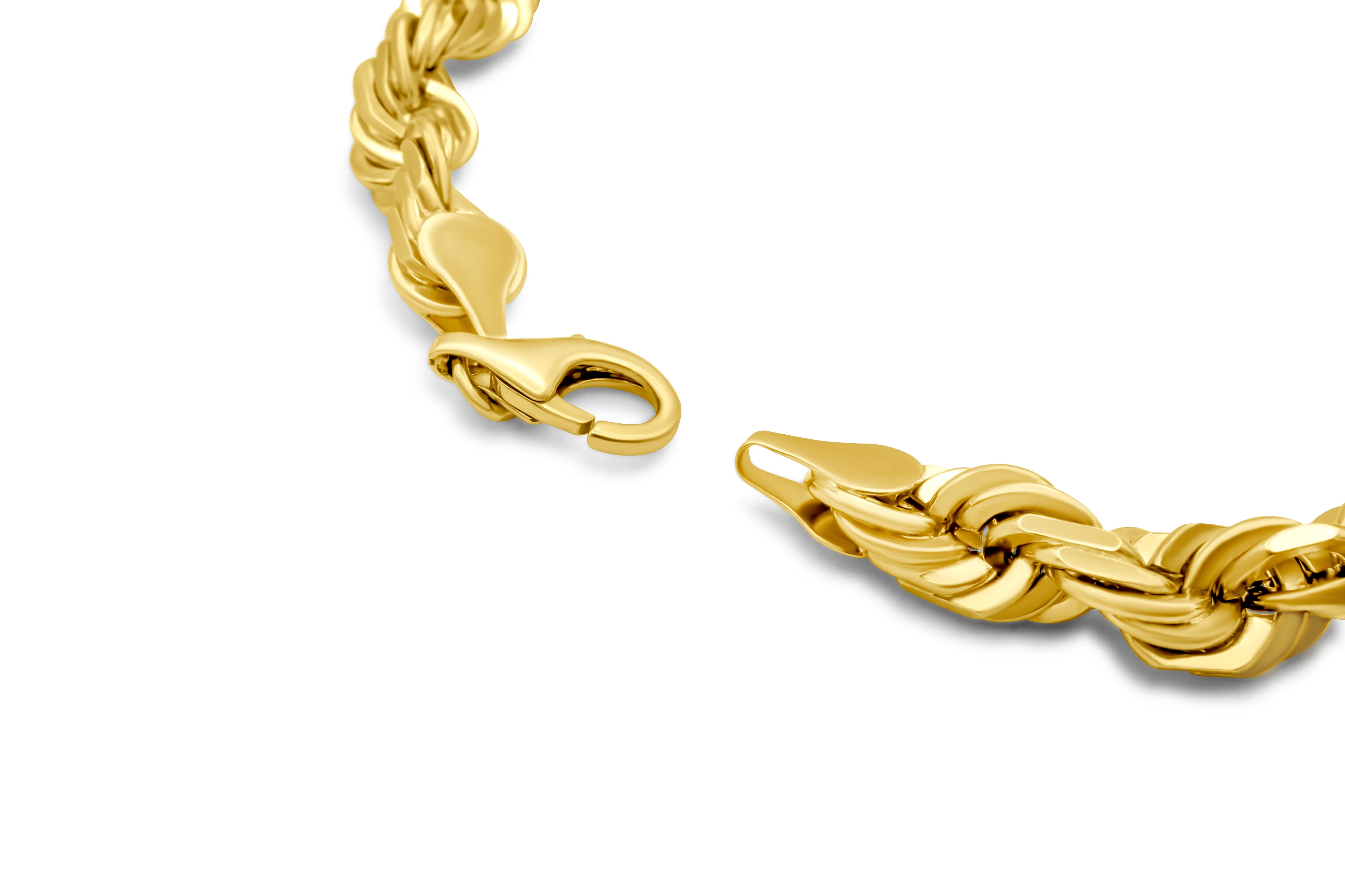 14K Yellow Gold Rope Bracelet 5.7mm - Image 3