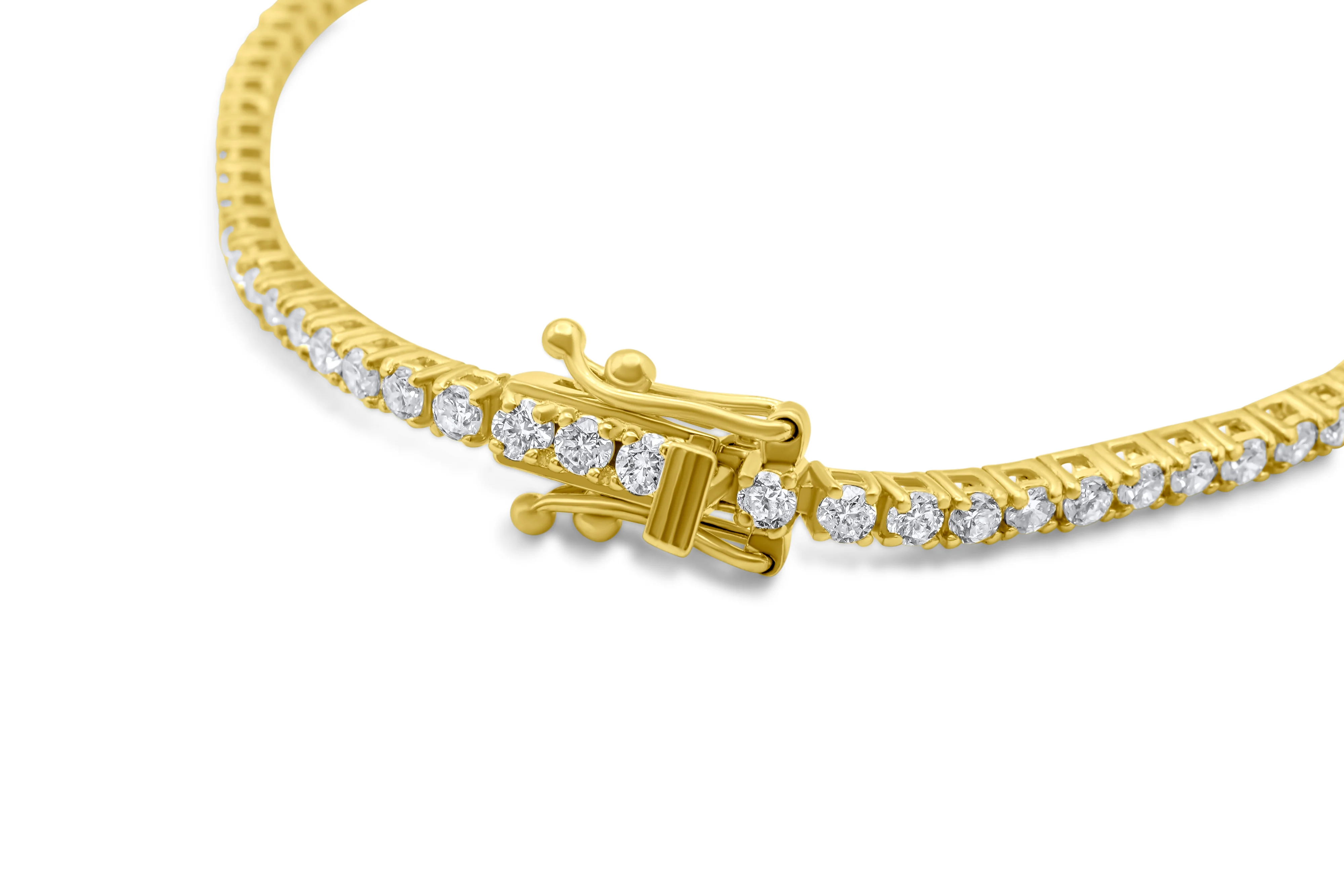 14K Yellow Gold Tennis Bracelet 2.54 CT - Image 3