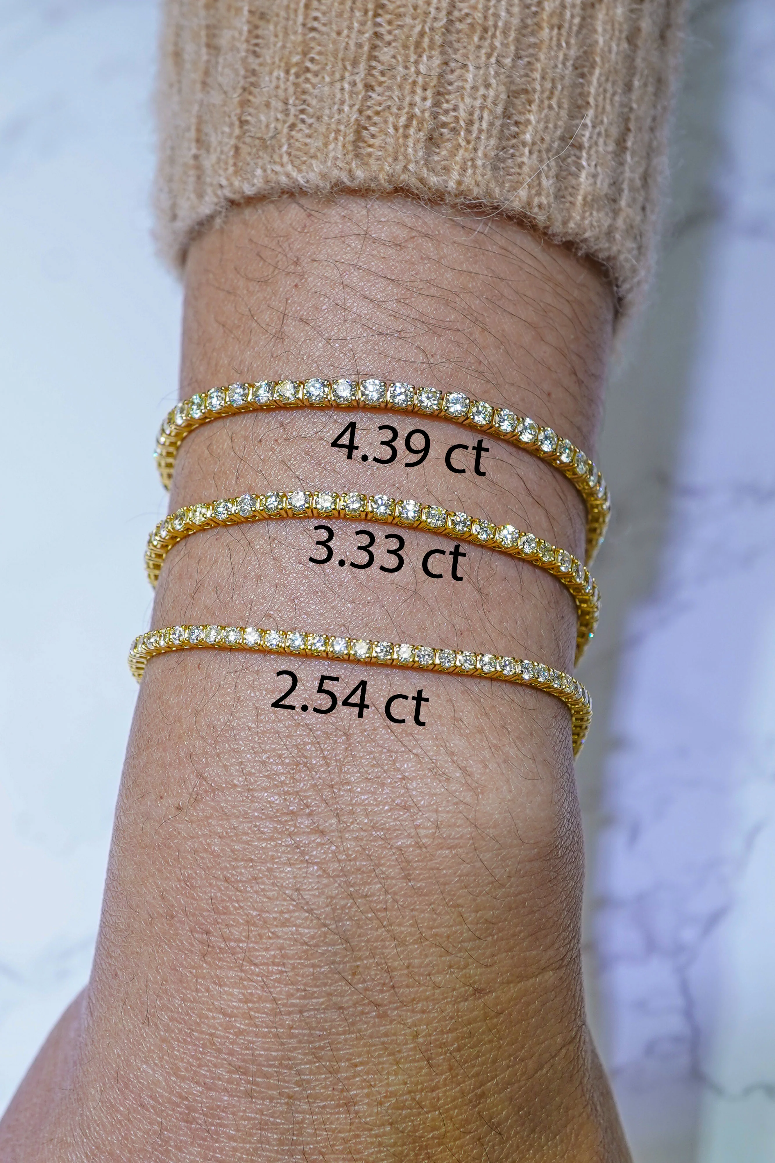 14K Yellow Gold Tennis Bracelet 2.54 CT - Image 6