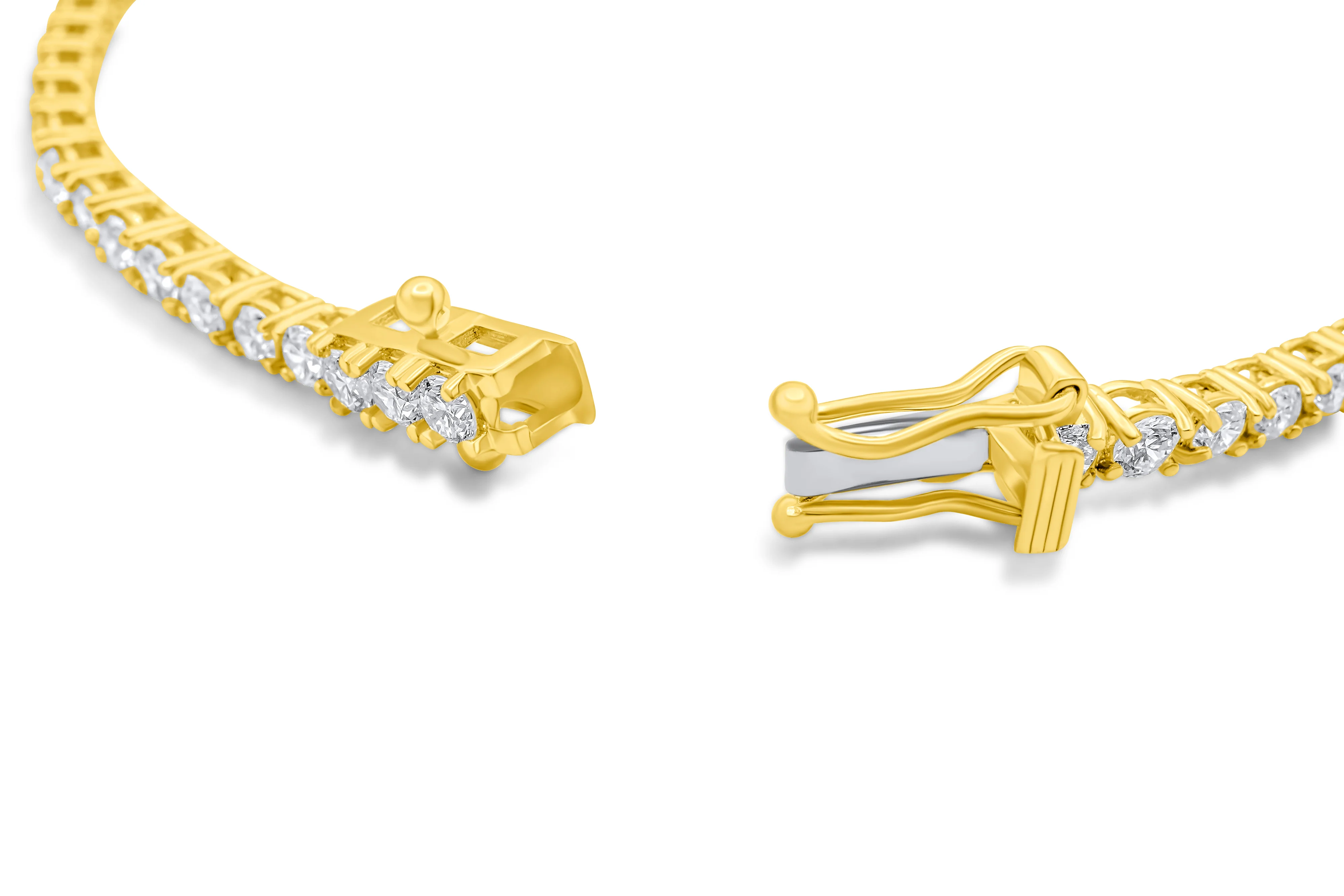 14K Yellow Gold Tennis Bracelet 3.33 CT - Image 4