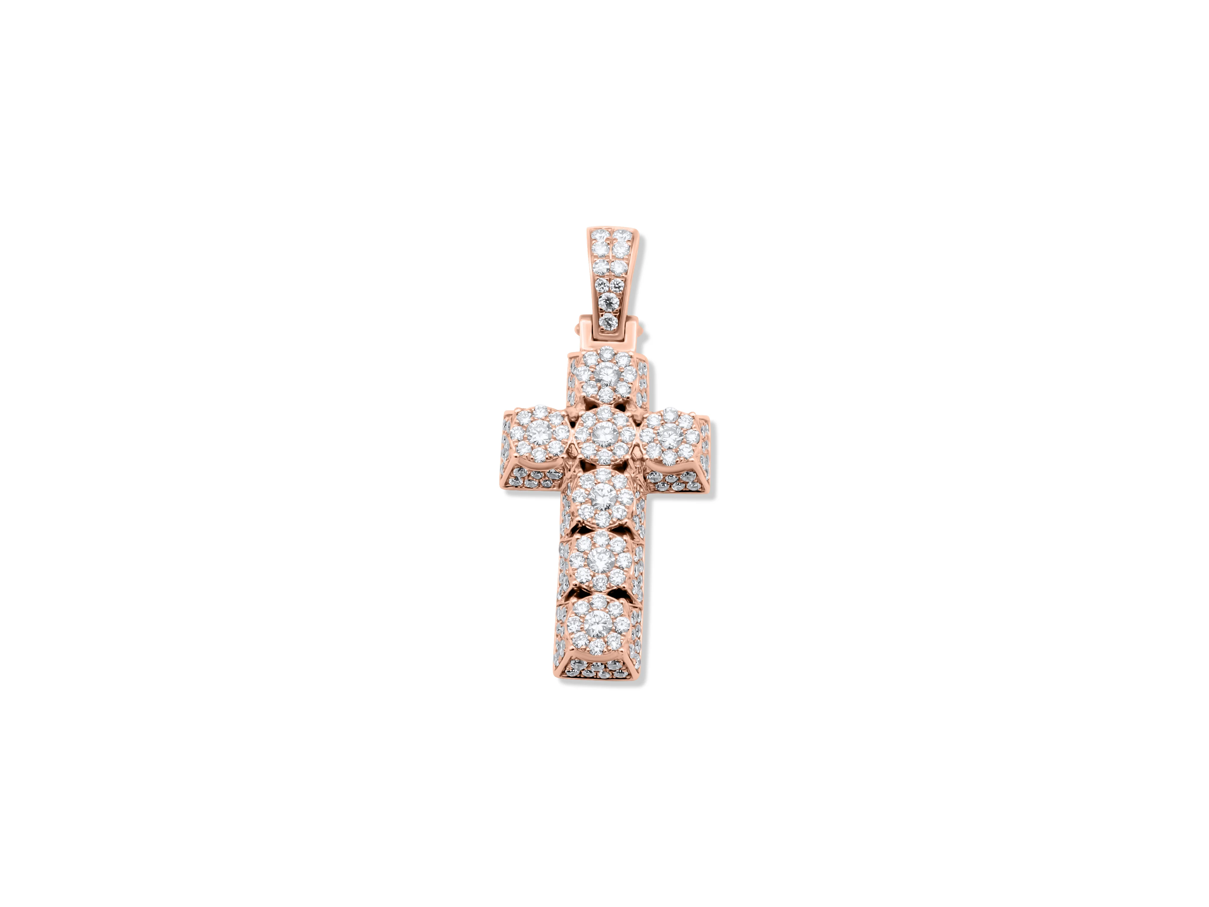 14K Gold Diamond Cross Pendant 2.15 CT - Image 5