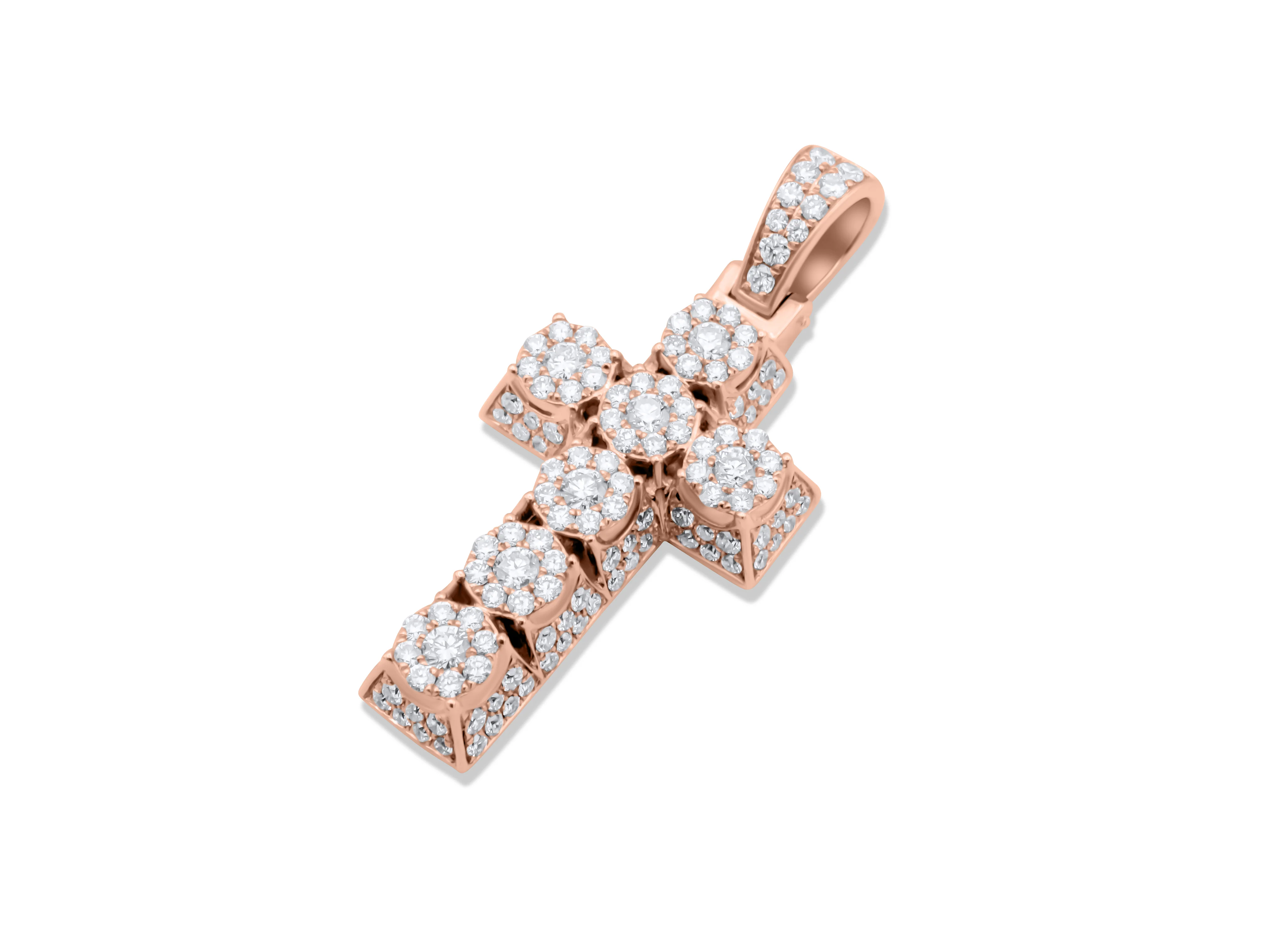 14K Gold Diamond Cross Pendant 2.15 CT - Image 7