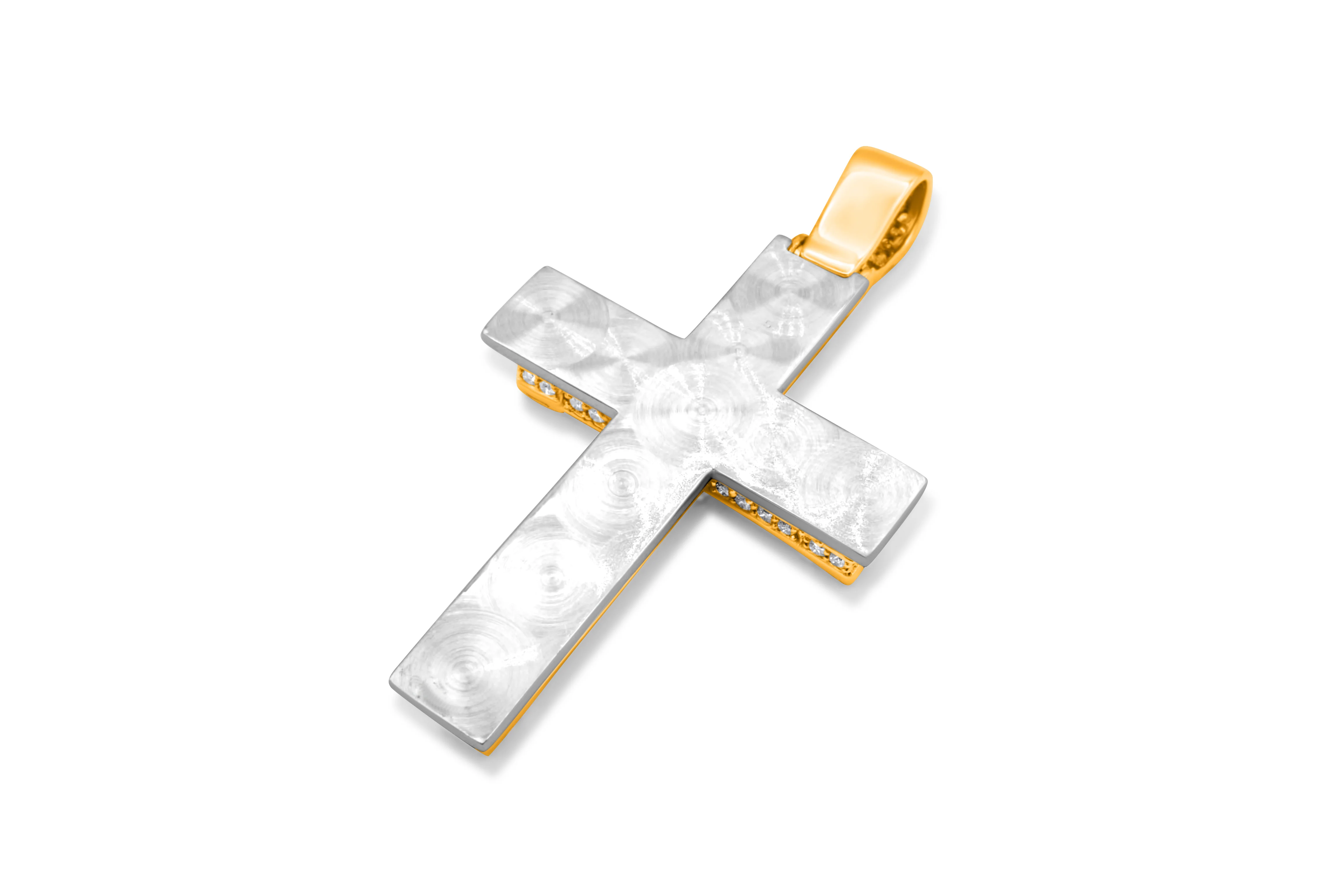 14K Gold Diamond Cross Pendant 3.81 CT - Image 4