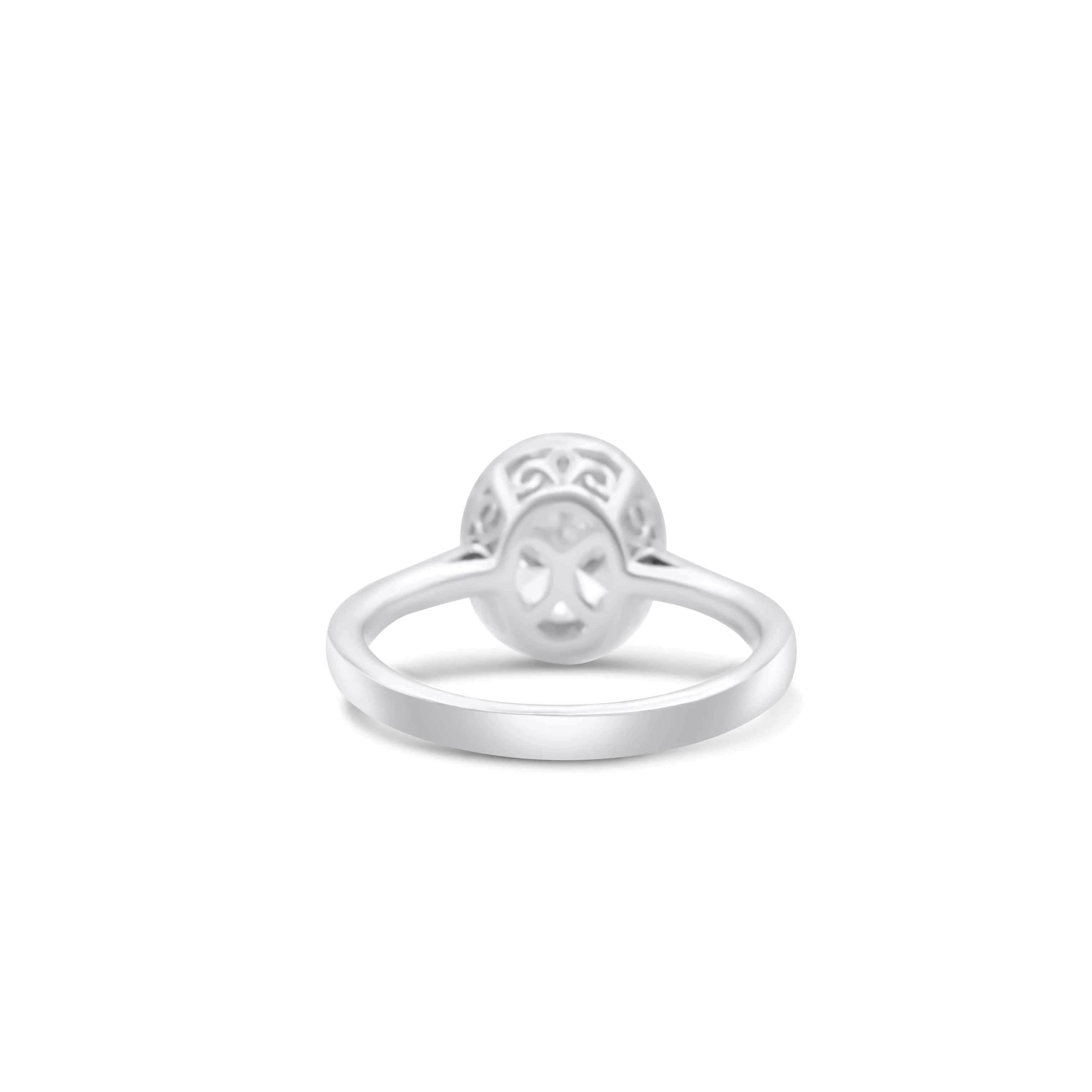 18K White Gold Oval Engagement Ring 2.50 CT - Image 4