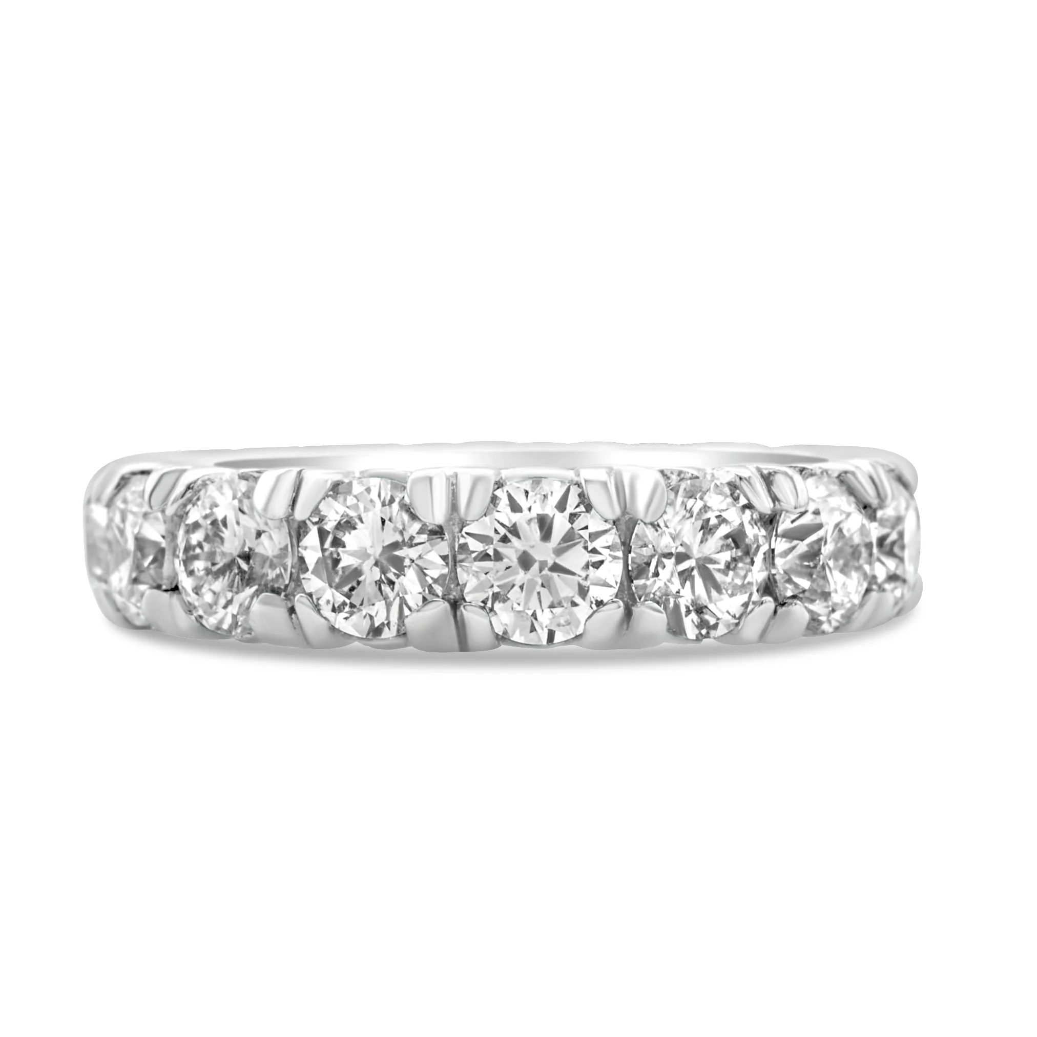 18K White Gold  Eternity Wedding Band 2.89 CT - Image 3