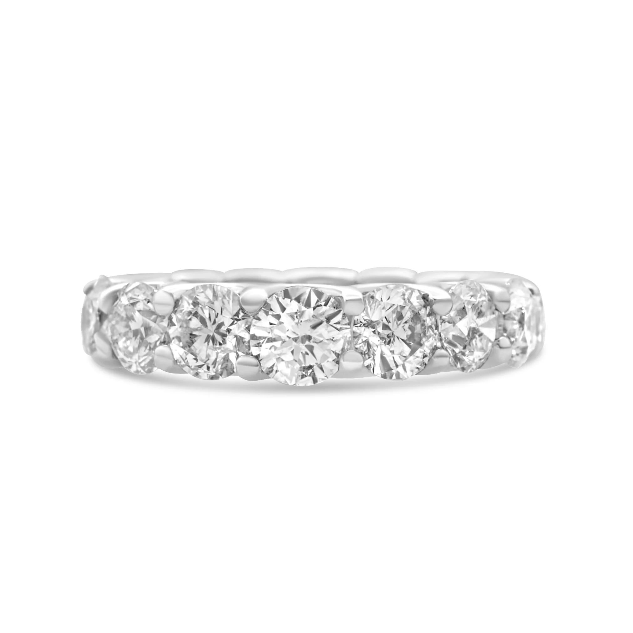 18K White Gold  Eternity Wedding Band 4.66 CT - Image 3