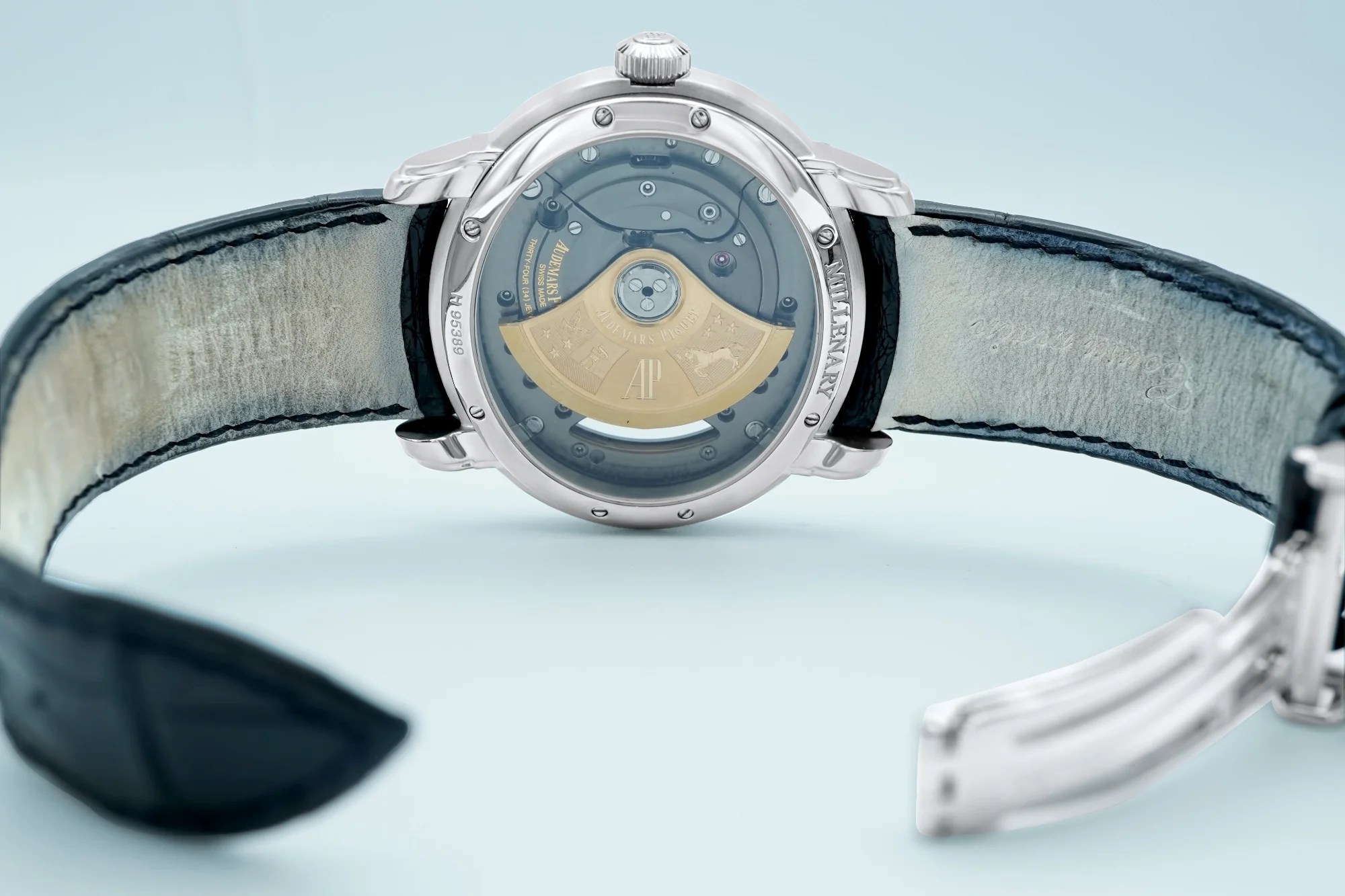 Audemars Piguet 15350ST.OO.D002CR.01 Millenary 4101 Black Dial Stainless Steel Leather Strap 2014 - Image 10