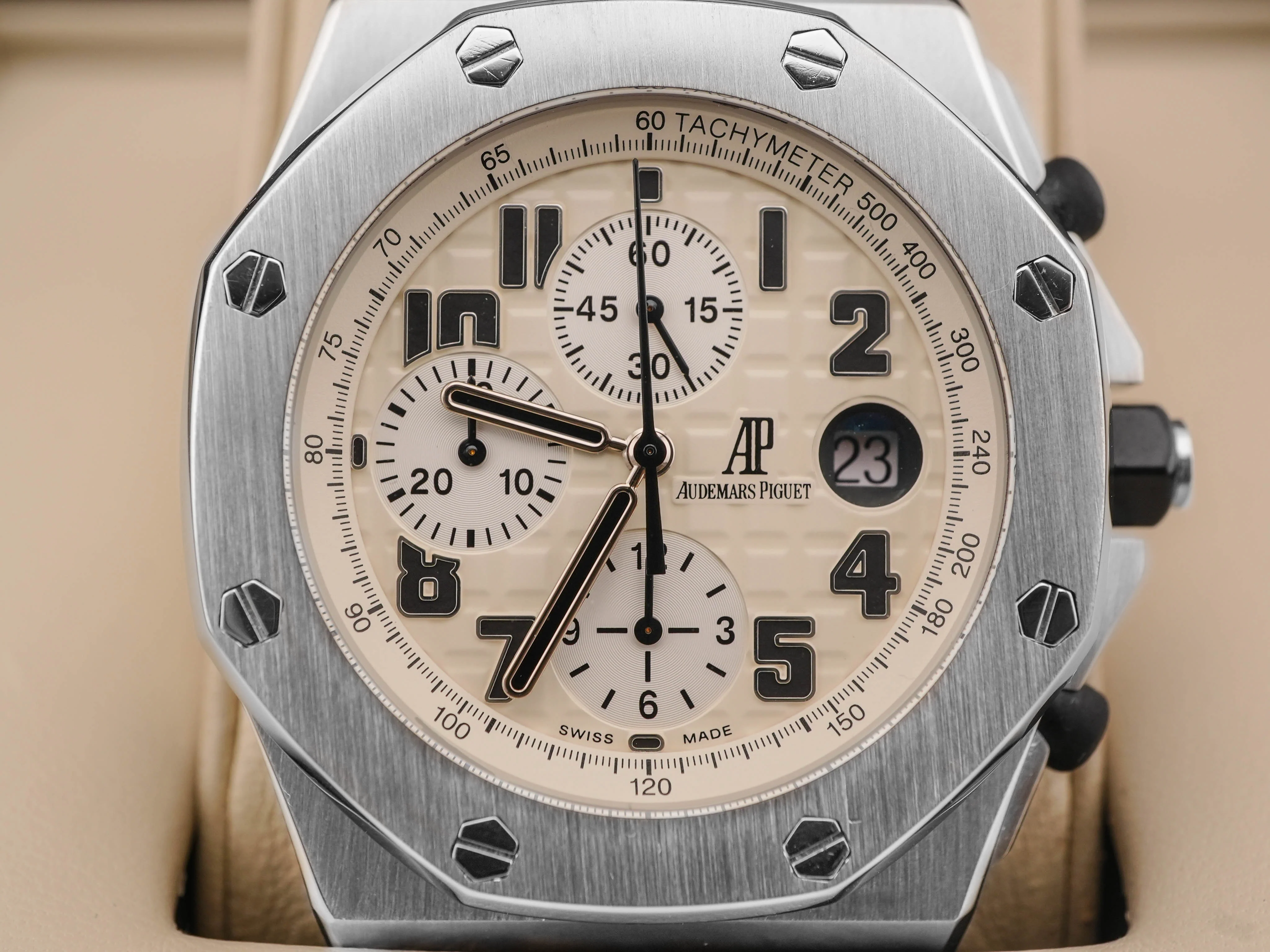 Audemars Piguet Royal Oak Offshore Safari 42mm White Dial Black Rubber Strap Box and Papers 2013 - Image 3