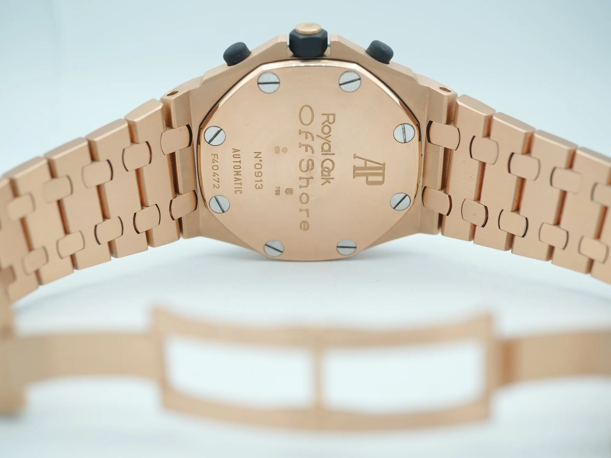 Audemars Piguet Royal Oak Offshore Chronograph Certified Guilloche Grey Dial 18K Rose Gold Bracelet 2003 - Image 10