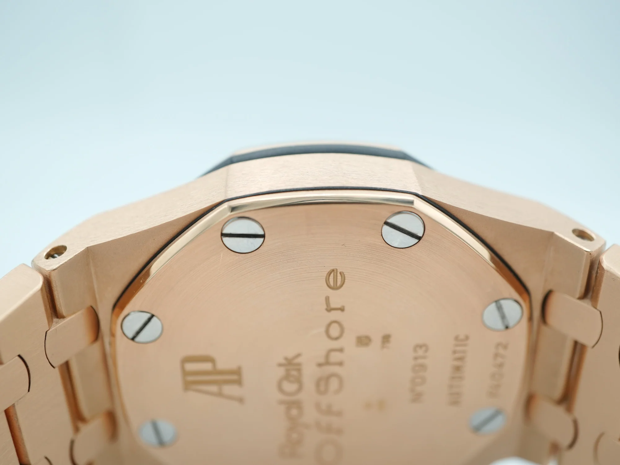 Audemars Piguet Royal Oak Offshore Chronograph Certified Guilloche Grey Dial 18K Rose Gold Bracelet 2003 - Image 9