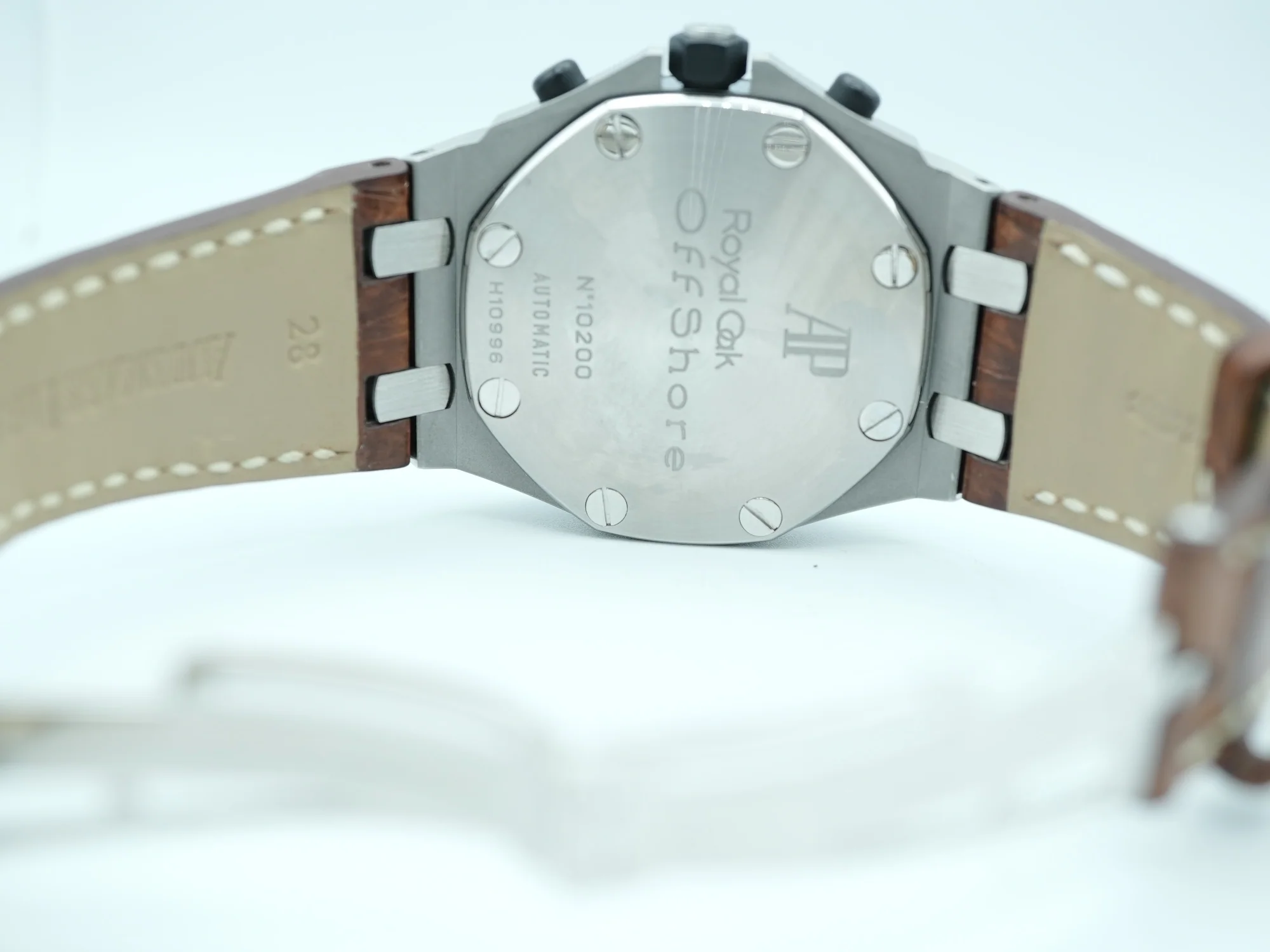 Audemars Piguet Royal Oak Offshore Chronograph Certified Safari 42 mm White Dial Leather Strap Complete Set 2011 - Image 10