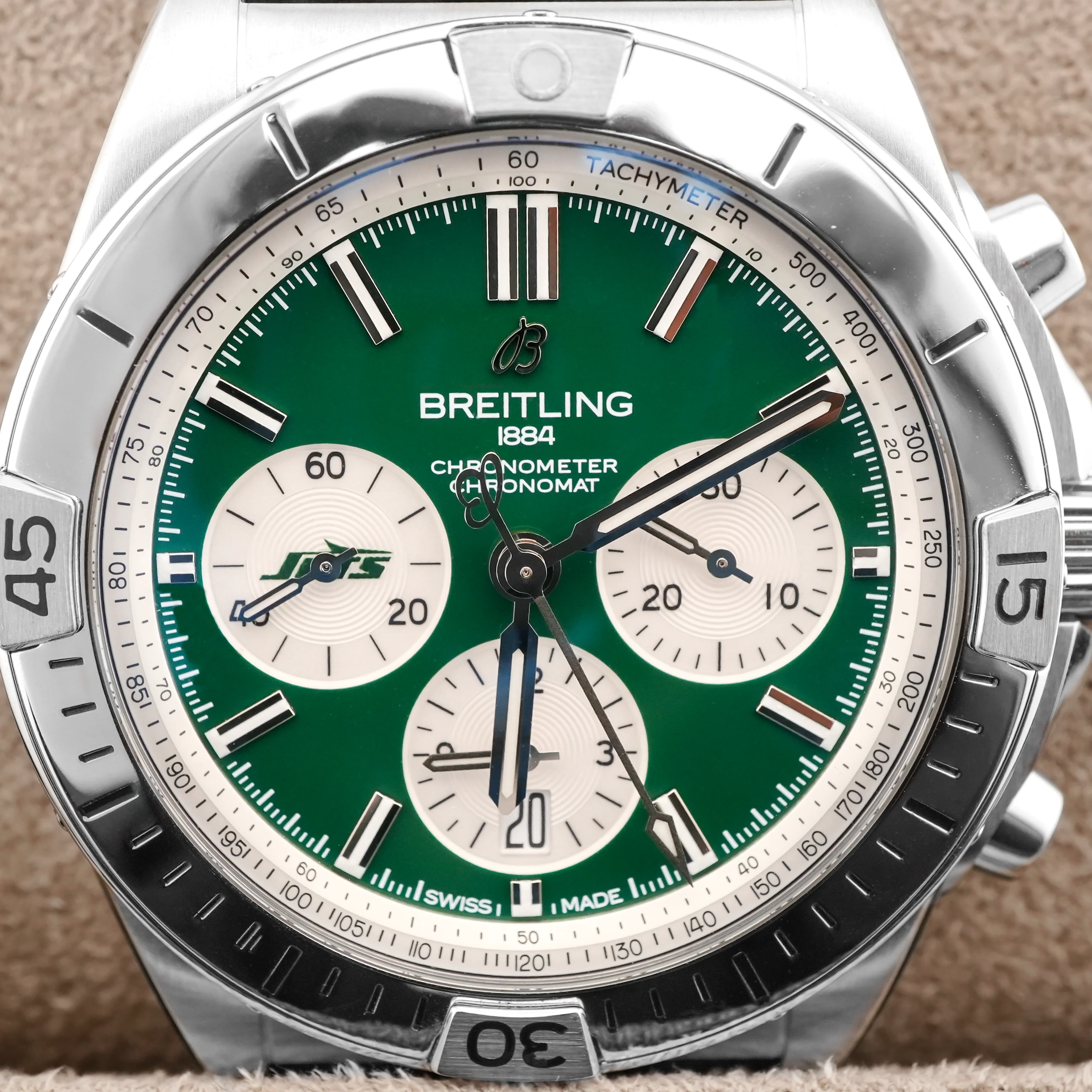 Breitling AB01342B1L5S1 Chronomat B01 Green Dial Stainless Steel Rubber Strap Box and Papers 2024 - Image 3