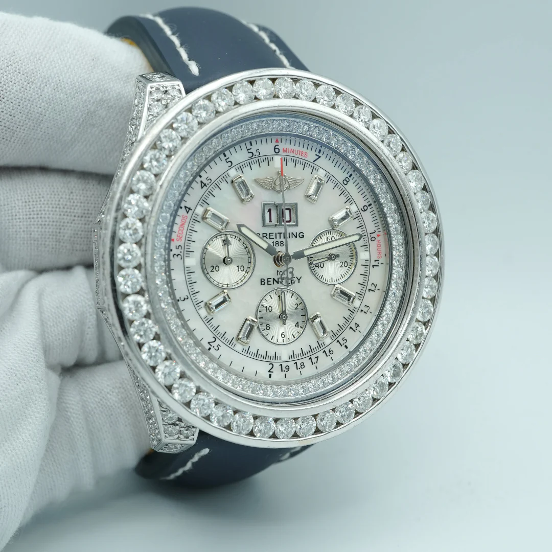 Breitling Bentley 6.75 48 mm Natural Diamond Bezel Mother Of Pearl Diamond Dial Diamond Case 2012 - Image 3