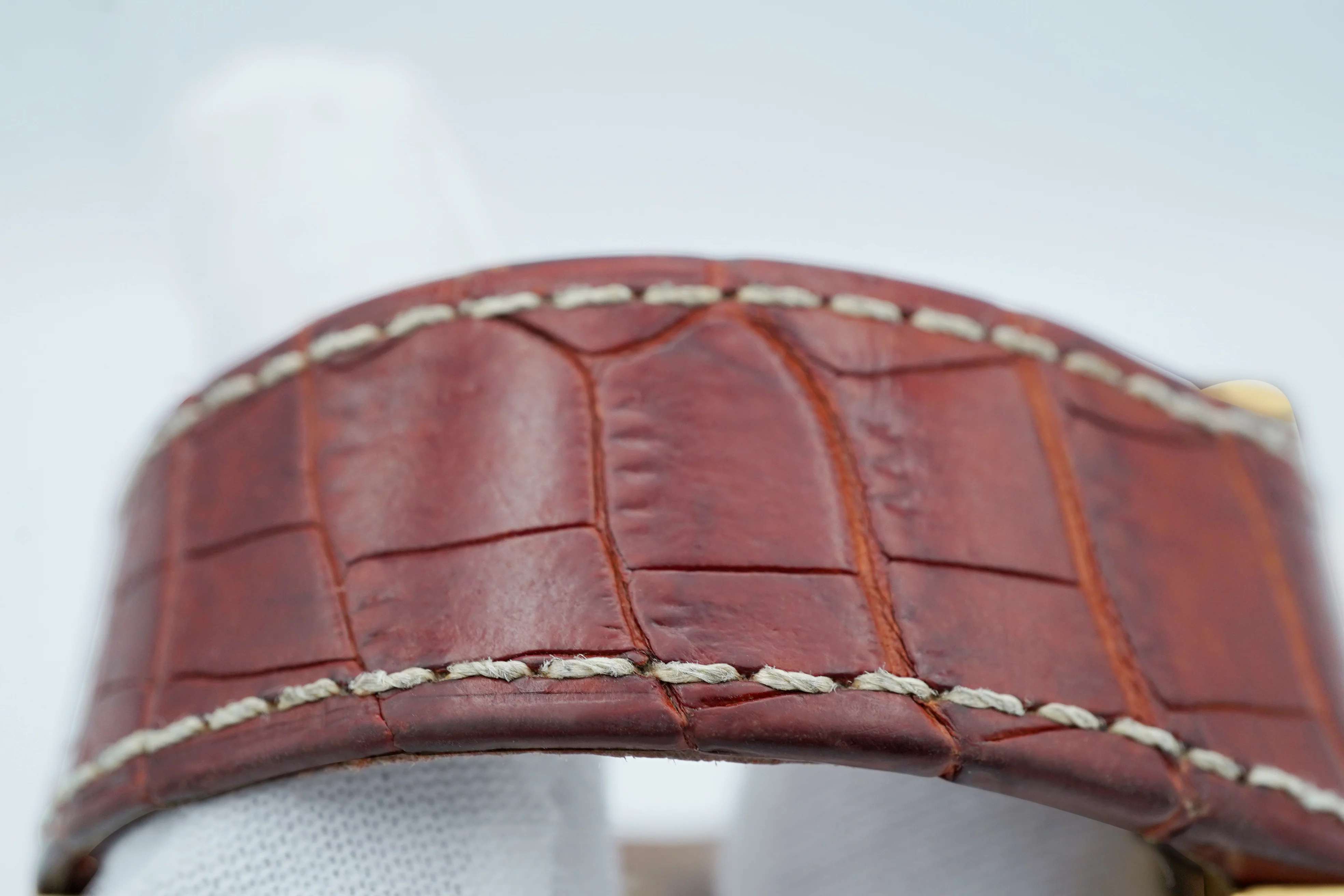 Cartier Santos 100 Large 18K Yellow Gold White Roman Dial Brown Leather Strap Complete Set 2008 - Image 7