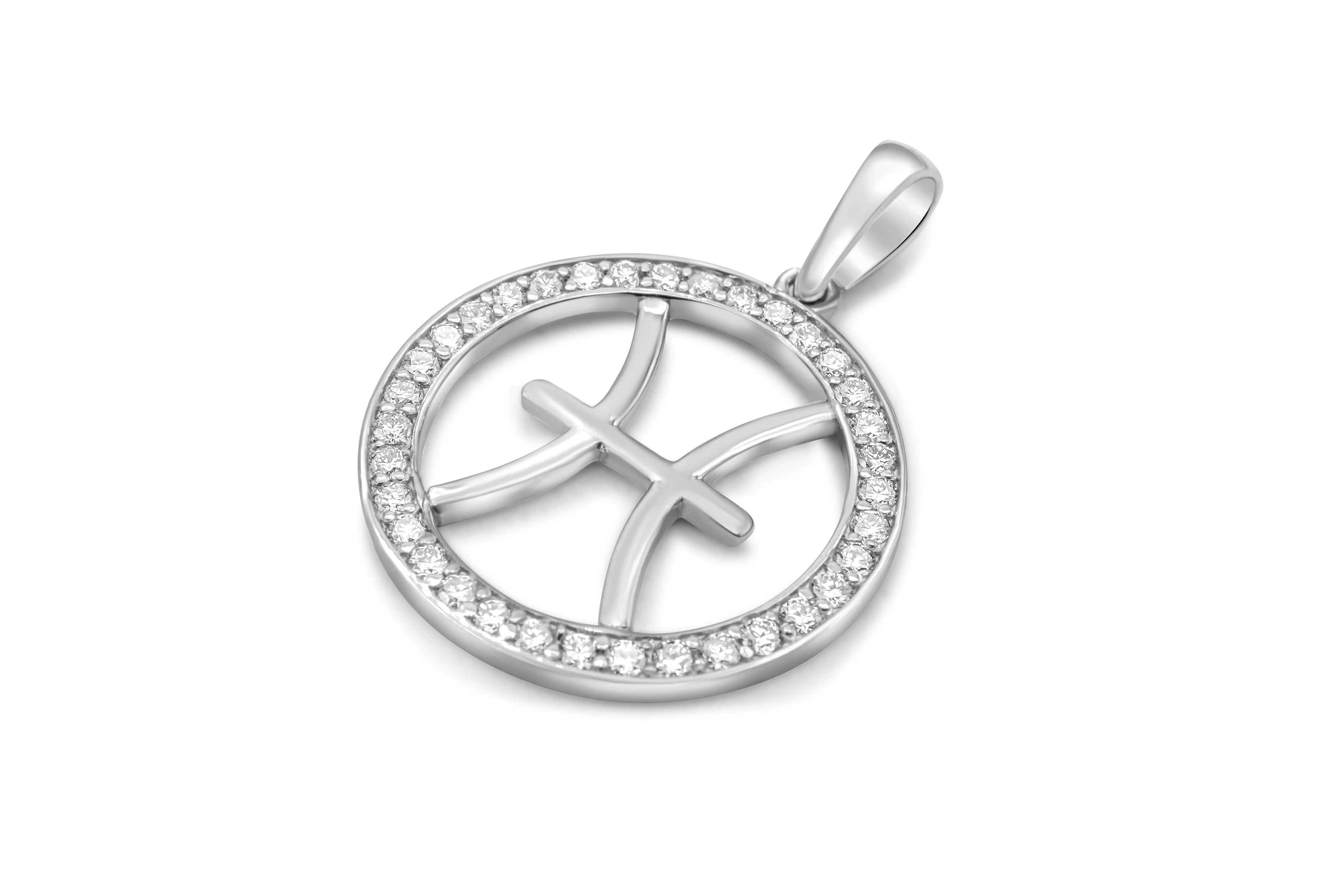 14K Gold Pisces Zodiac Diamond Men's Pendant (0.65 CTW) - Image 6