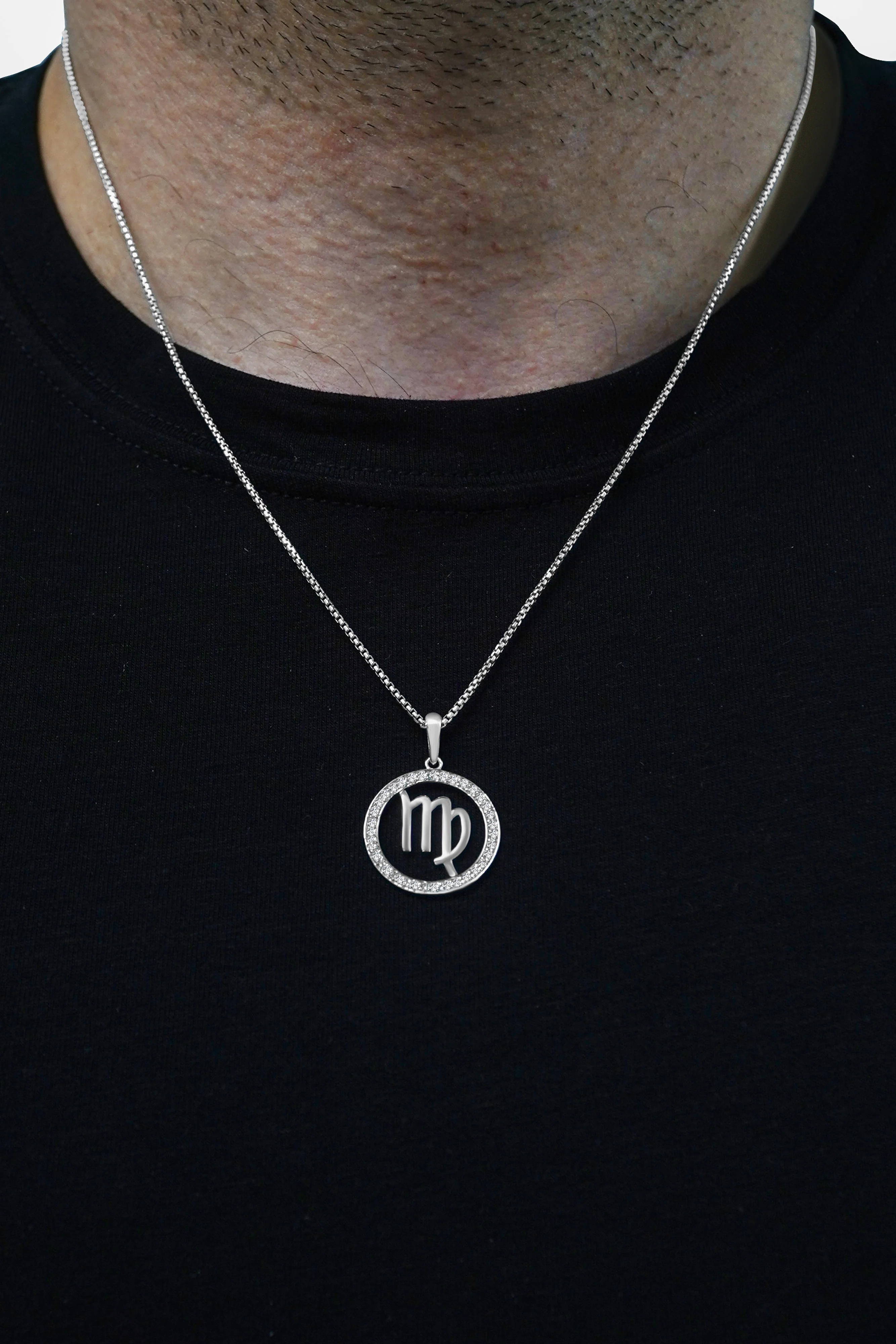 14K Gold Virgo Zodiac Diamond Men's Pendant (0.65 CTW) - Image 4