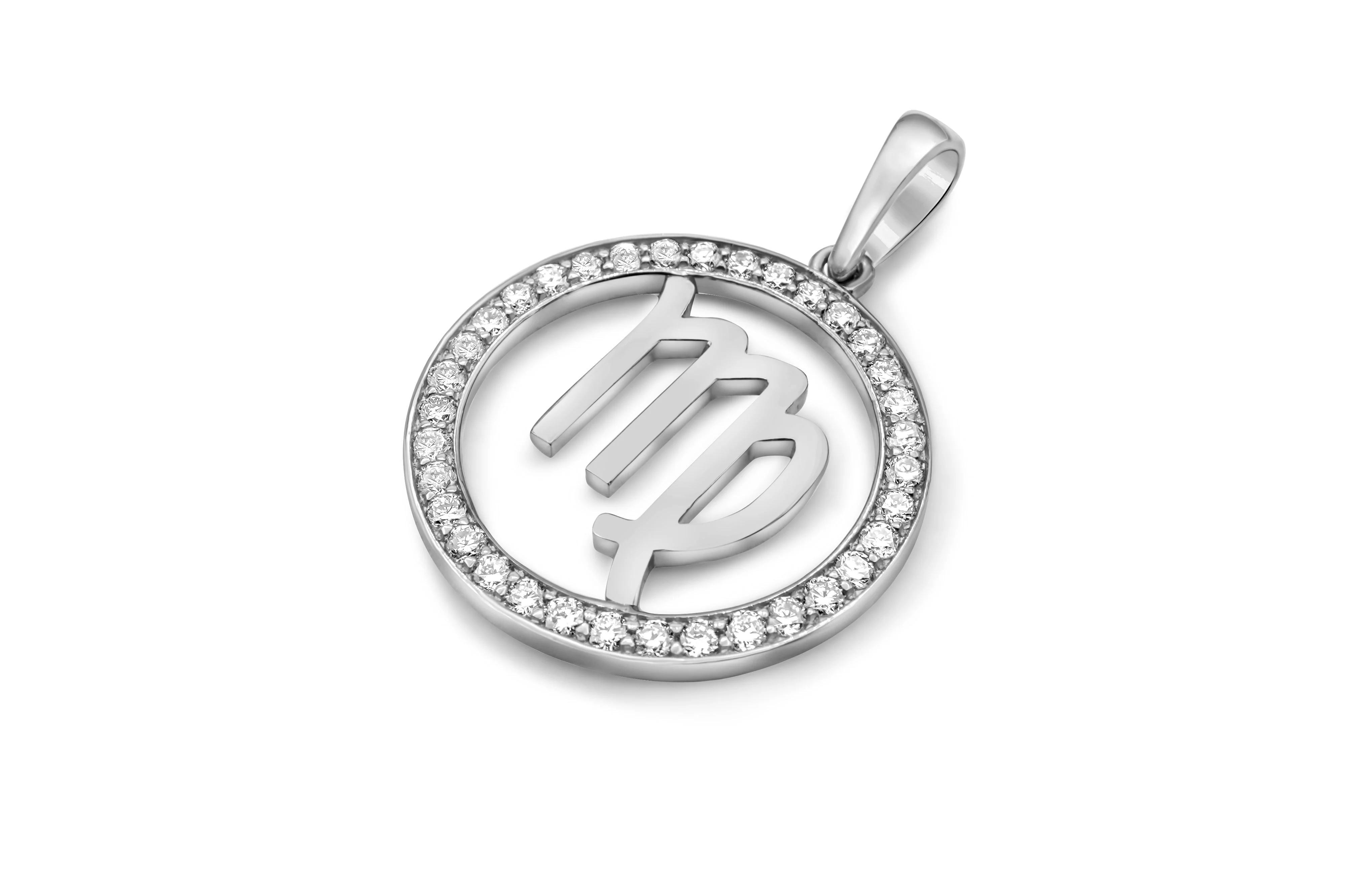 14K Gold Virgo Zodiac Diamond Men's Pendant (0.65 CTW) - Image 6