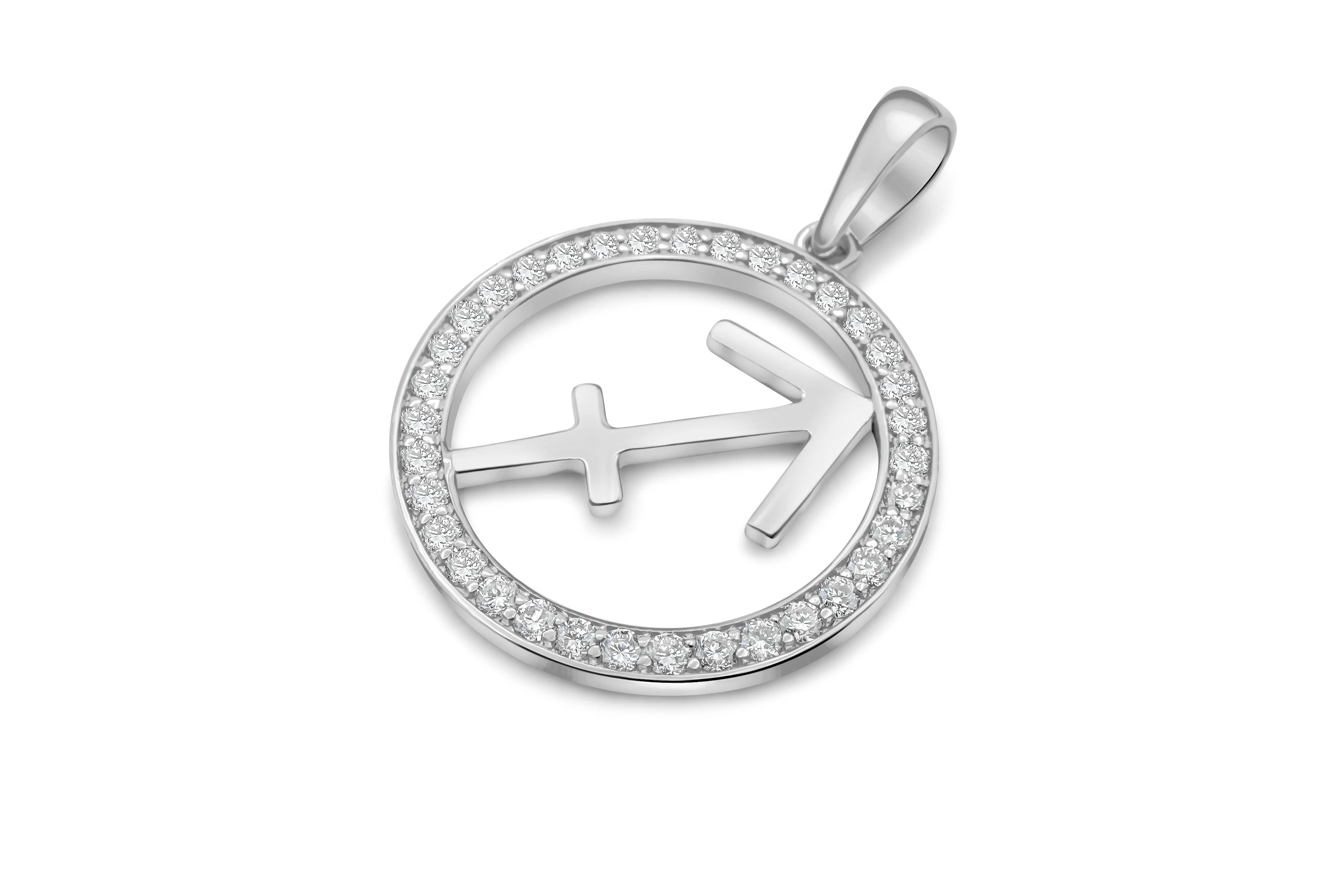 14K Gold Sagittarius Zodiac Diamond Men's Pendant (0.65 CTW) - Image 4
