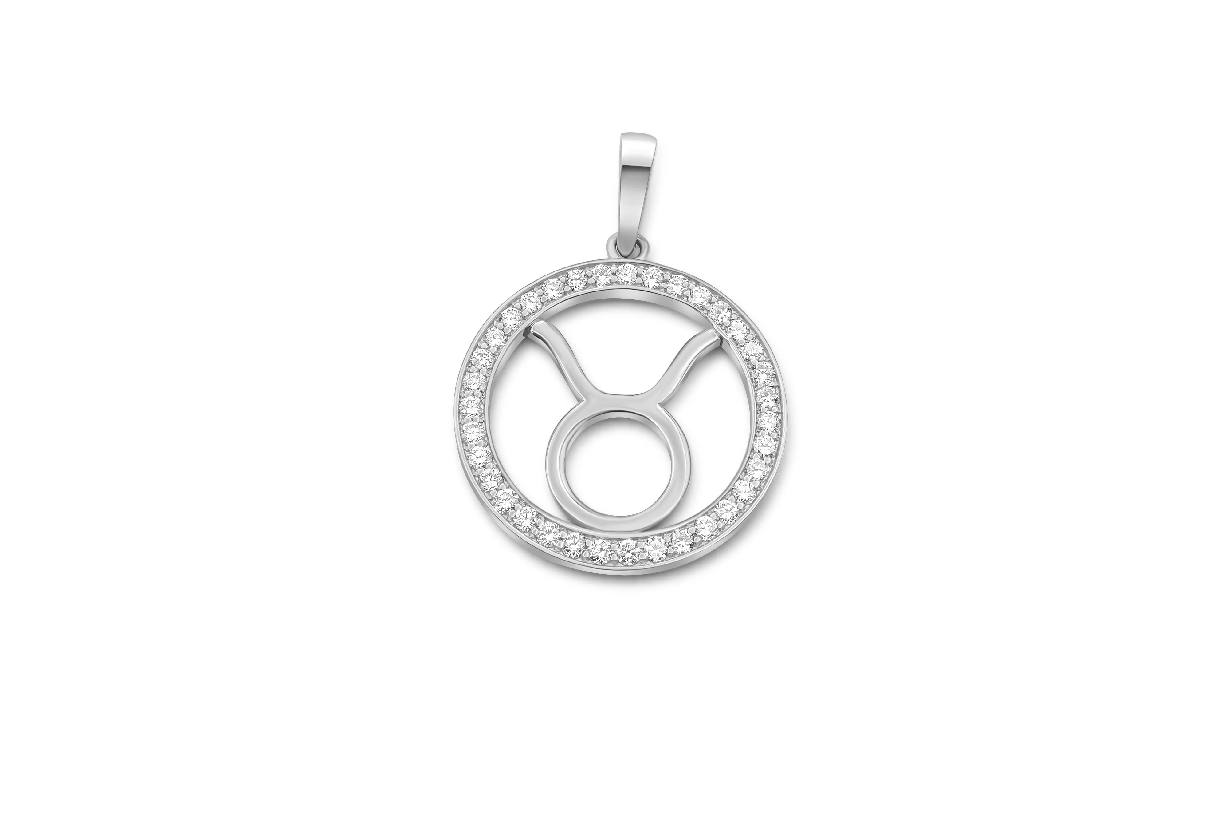 14K Gold Taurus Zodiac Diamond Men's Pendant (0.65 CTW) - Image 4