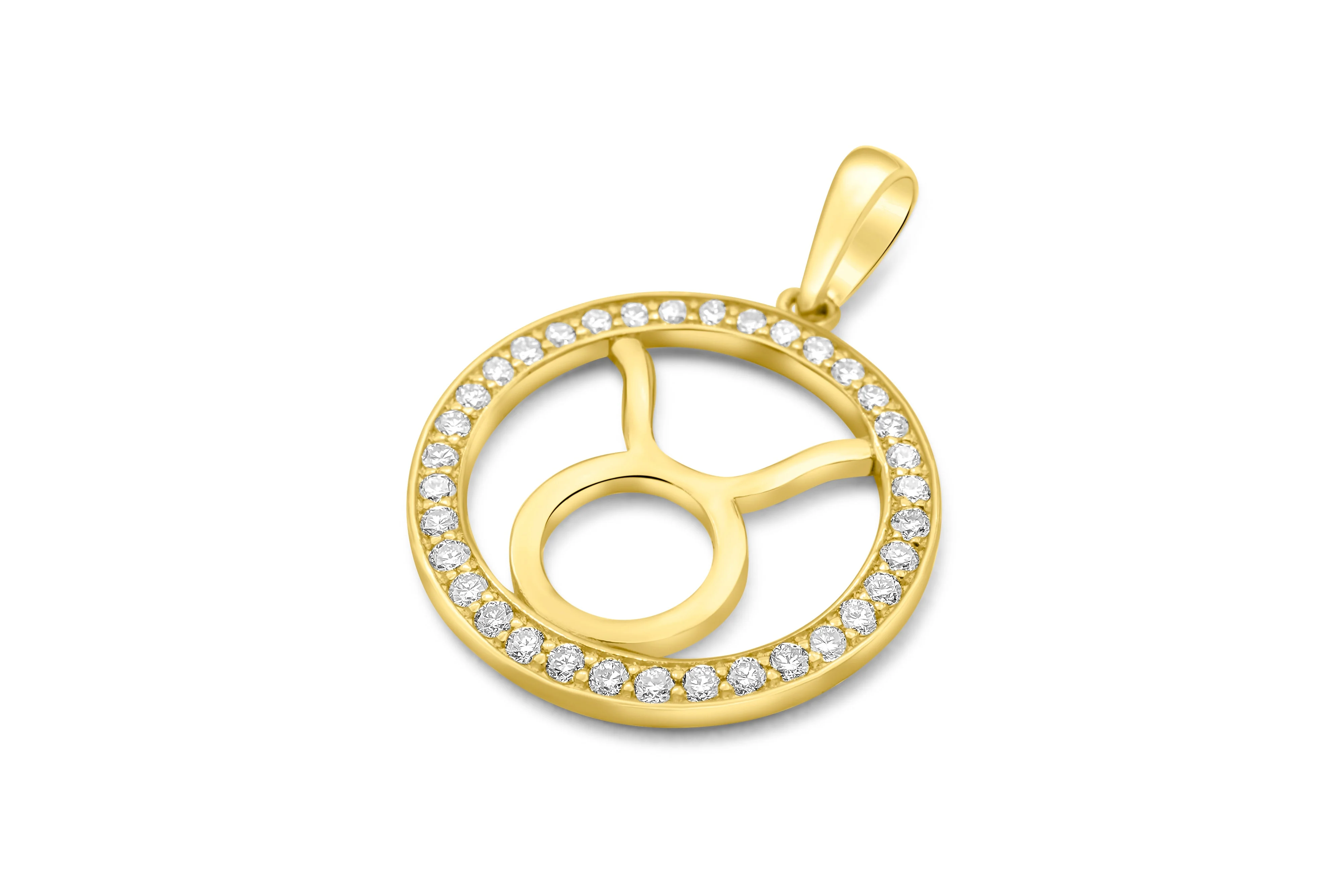 14K Gold Taurus Zodiac Diamond Men's Pendant (0.65 CTW) - Image 5