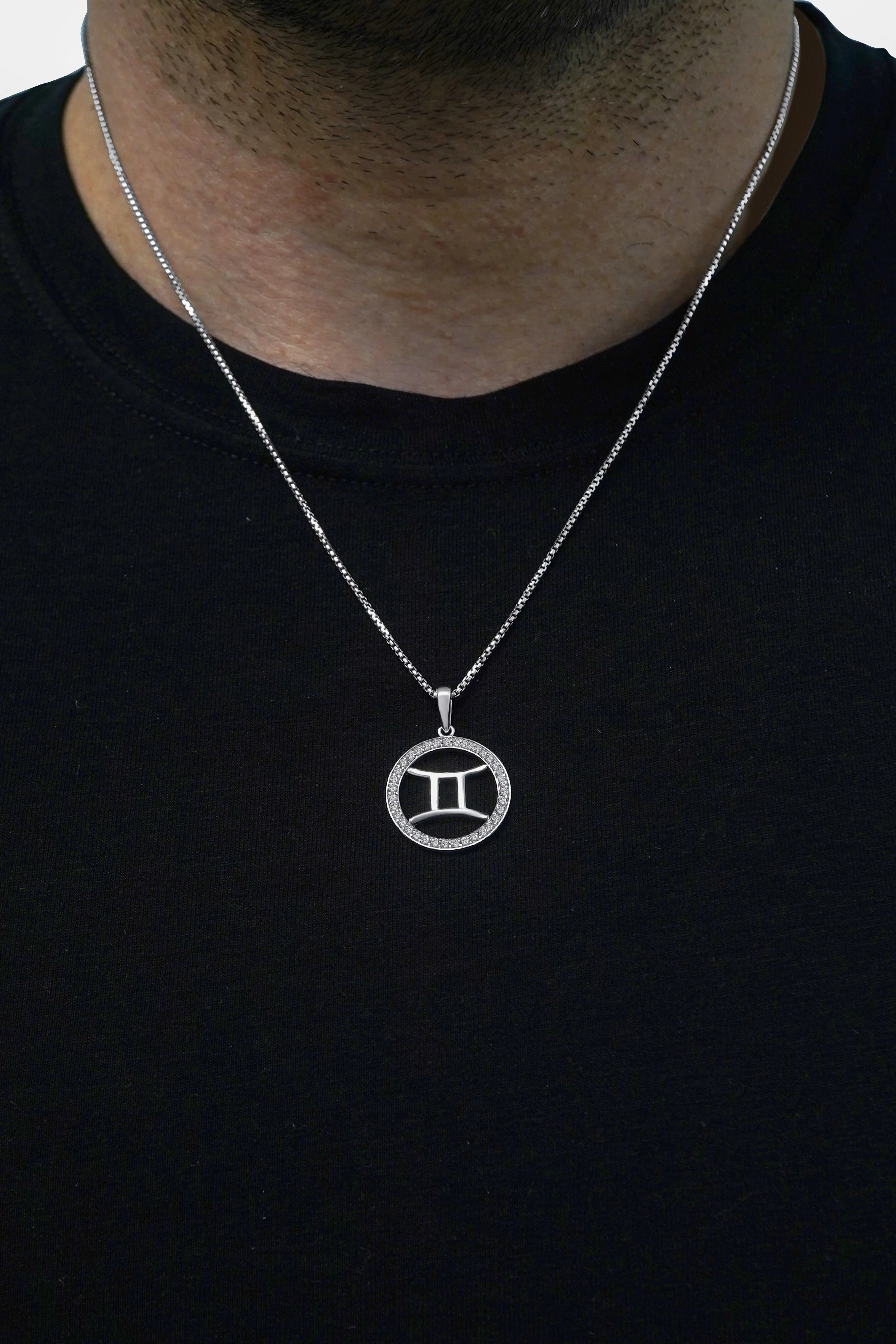 14K Gold Gemini Zodiac Diamond Men's Pendant (0.65 CTW) - Image 3