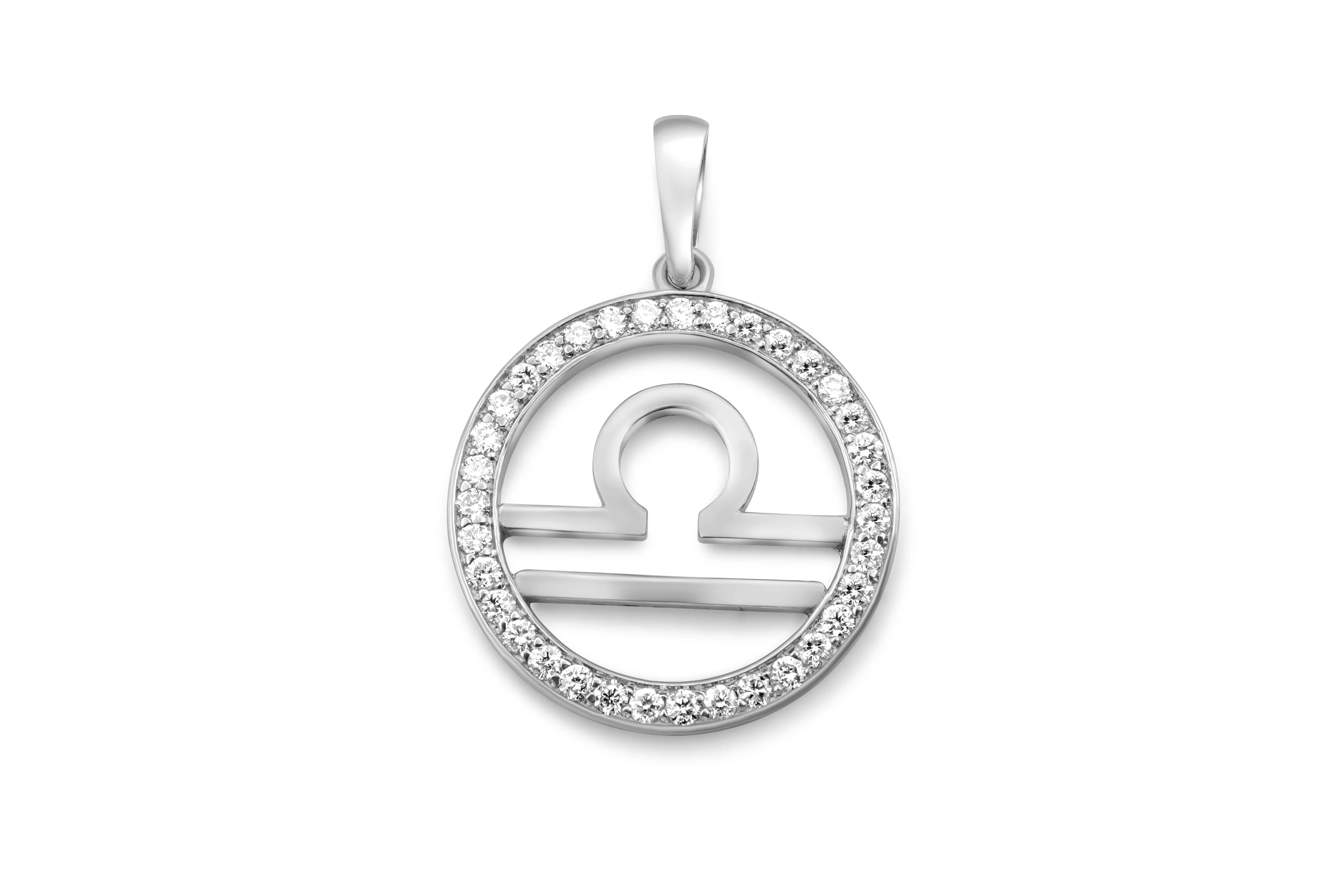 14K Gold Libra Zodiac Diamond Men's Pendant (0.65 CTW) - Image 6