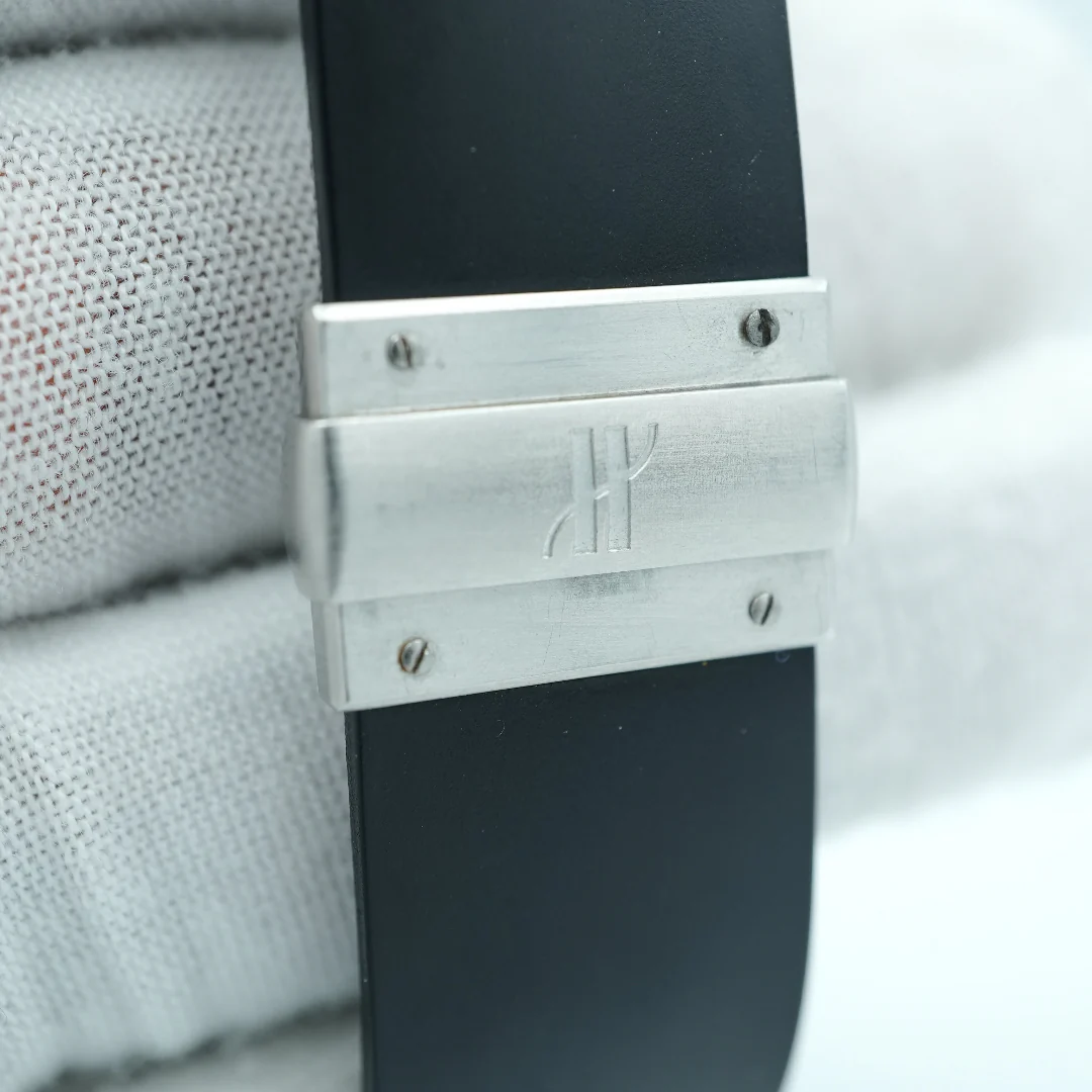 Hublot 1640.1 Elegant Chronograph MDM Factory Diamond Bezel MOP Dial Black Rubber Strap 1990 - Image 5