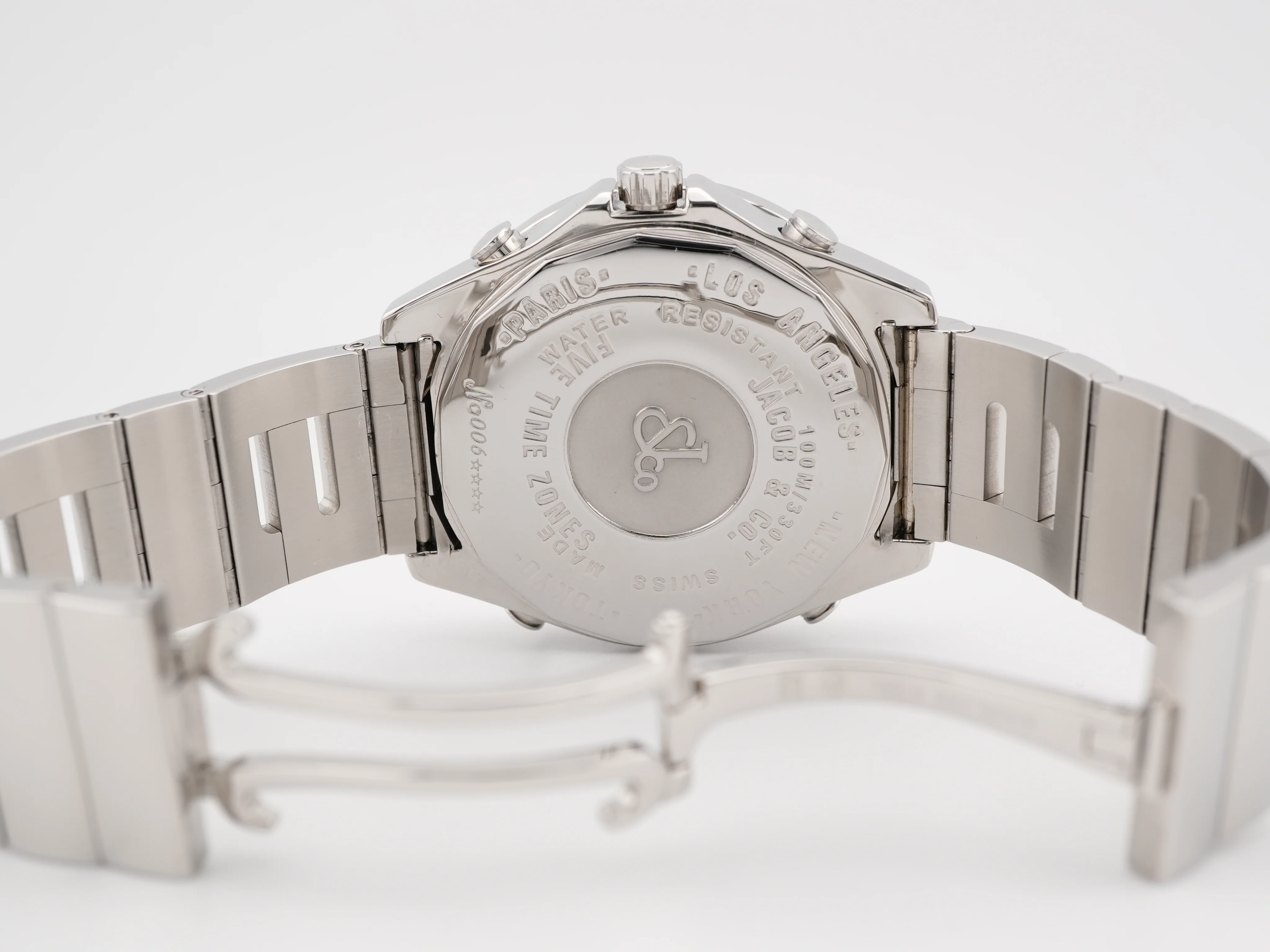 Jacob & Co. Five Time Zone Watch Diamond Bezel Full Pave Dial Complete Set 2005 - Image 10