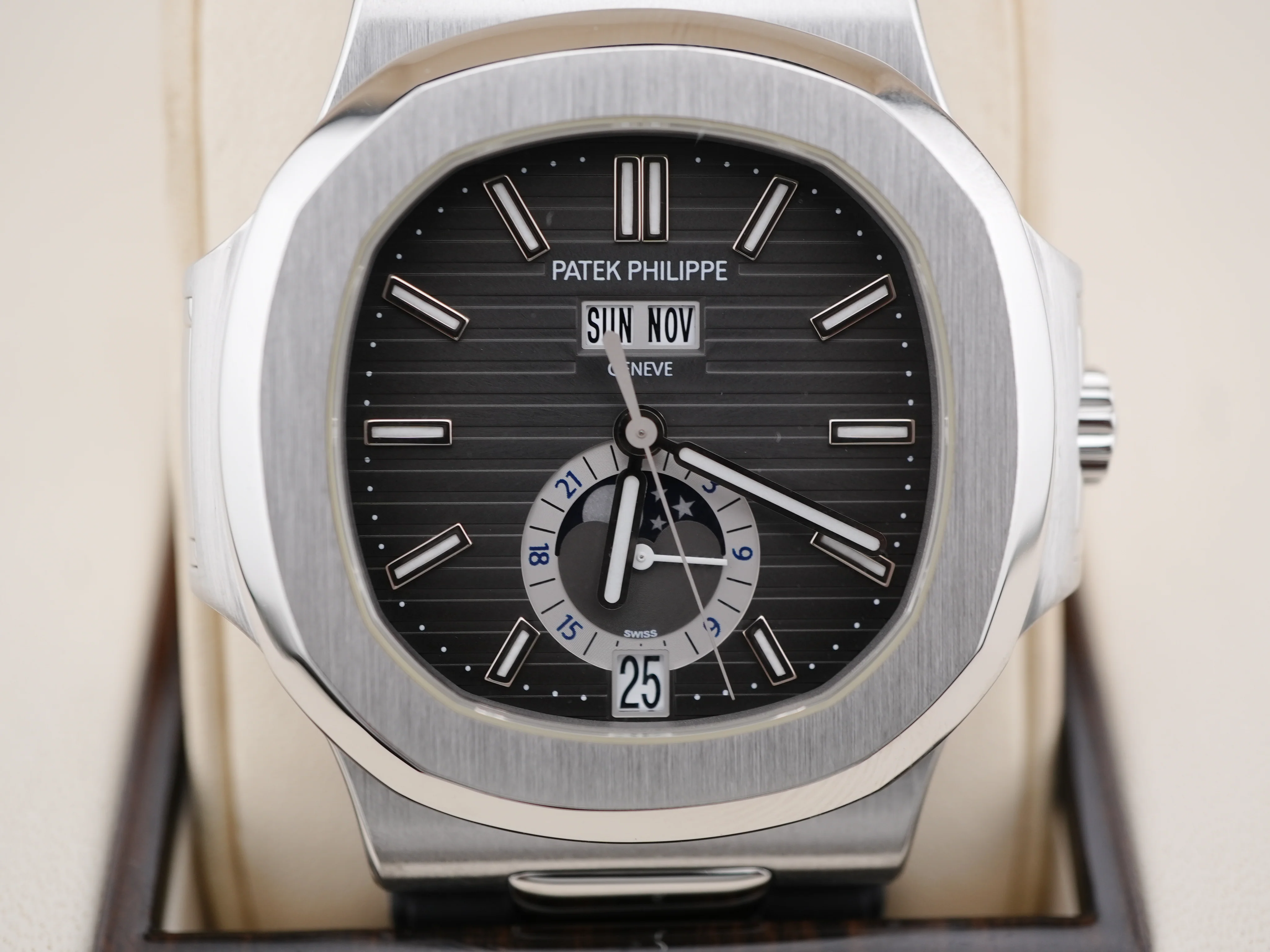 Patek Philippe 5726A-001 Nautilus Black Index Dial Rubber Strap Complete Set 2012 - Image 3