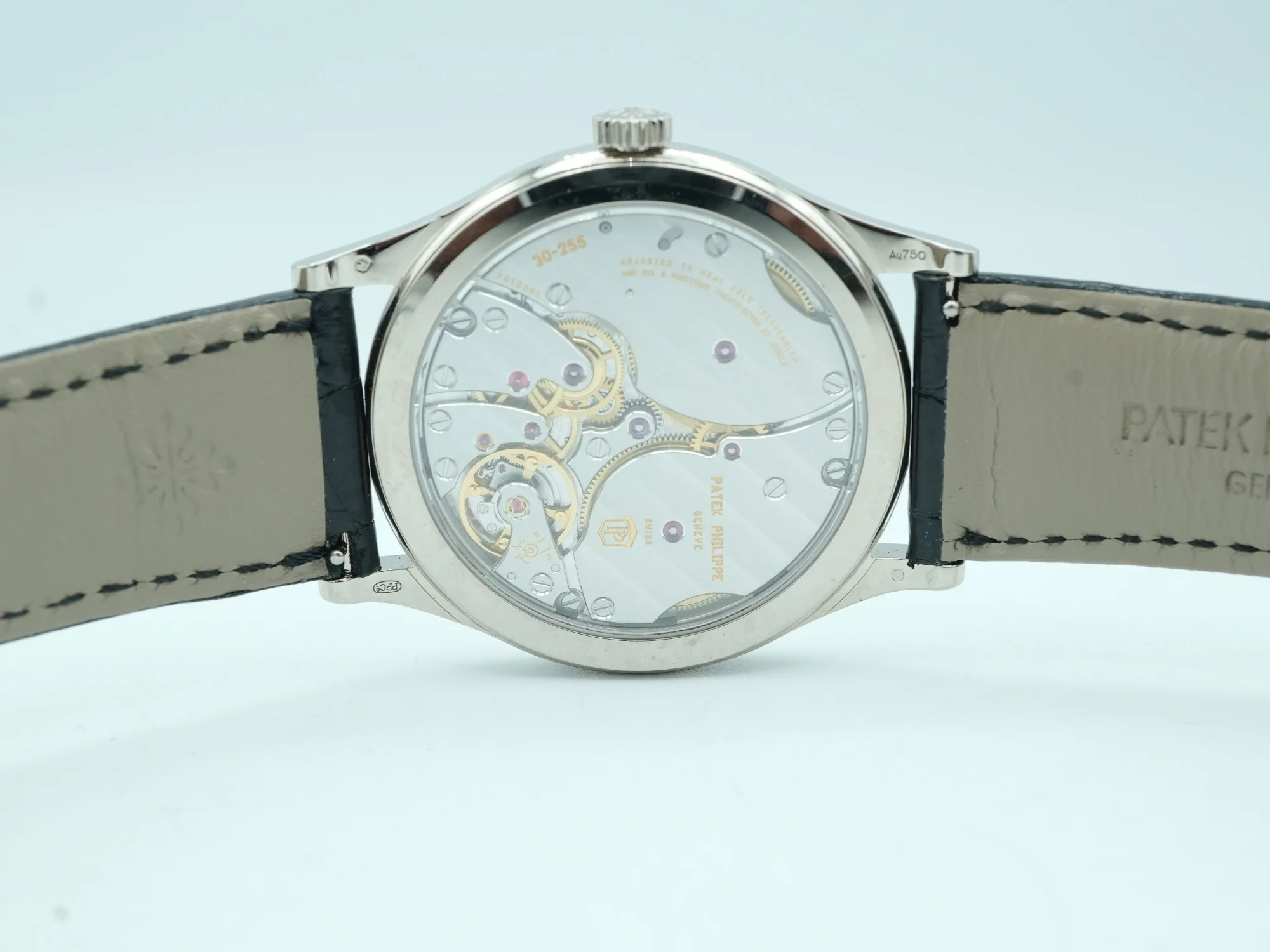 Patek Philippe 6119G-001 Calatrava 18K White Gold Black Dial Black Leather Strap Complete Set 2024 - Image 10