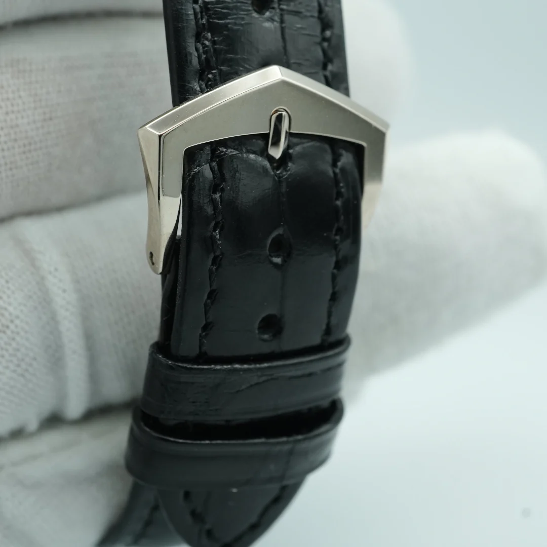 Patek Philippe 6119G-001 Calatrava 18K White Gold Black Dial Black Leather Strap Complete Set 2024 - Image 5