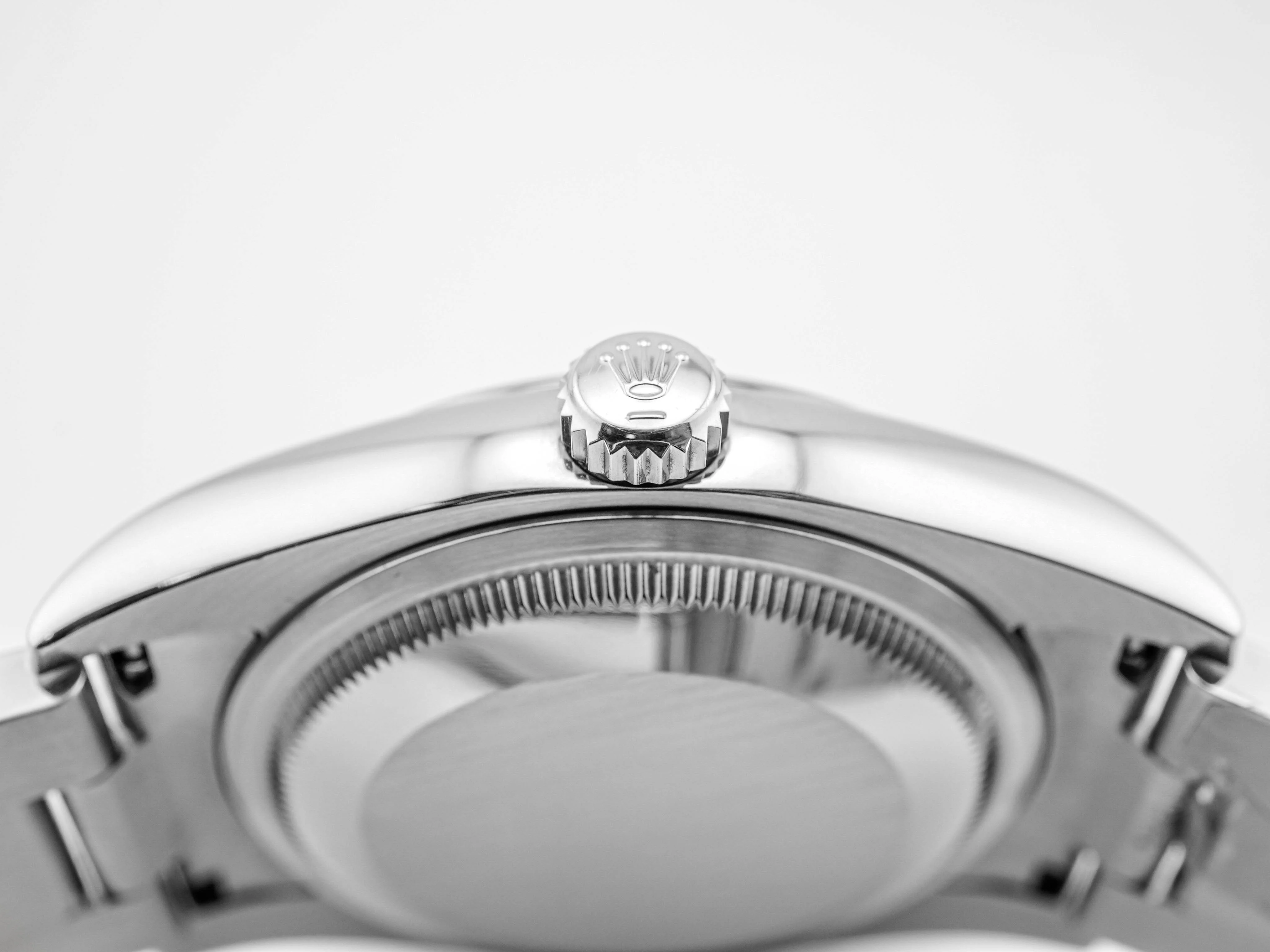 Rolex 116200 Datejust 36 mm Smooth Bezel Rhodium Grey Dial Oyster Bracelet Box and Papers 2014 - Image 9