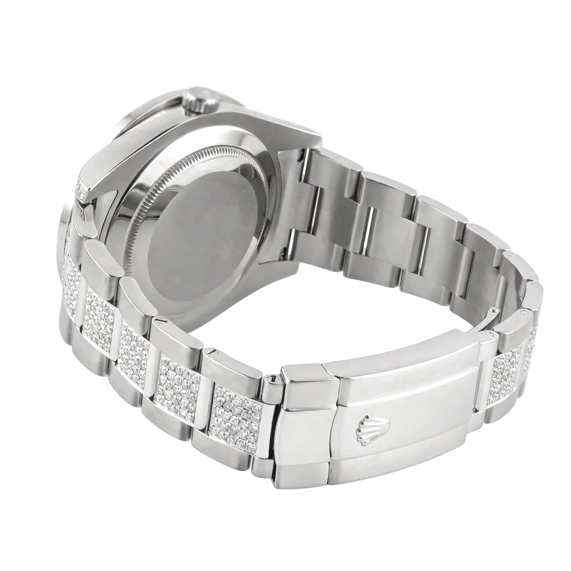 Rolex 116300 Datejust II 41 mm Custom Diamond Bezel Custom Silver Diamond Dial Oyster Bracelet Box and Papers 2013 - Image 5