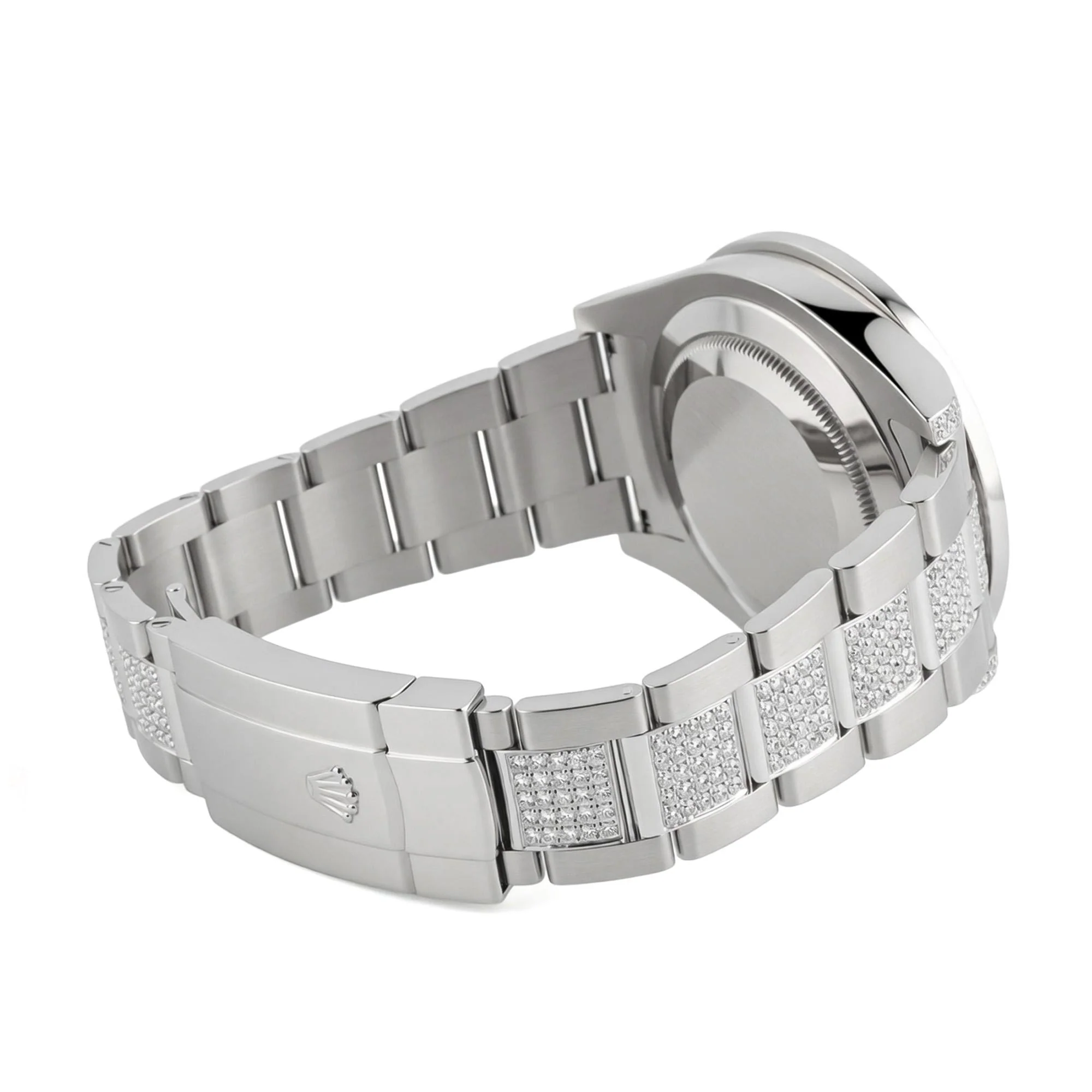 Rolex 116300 Datejust II 41 mm Custom Diamond Bezel Custom Silver Diamond Dial Oyster Bracelet Box and Papers 2013 - Image 6