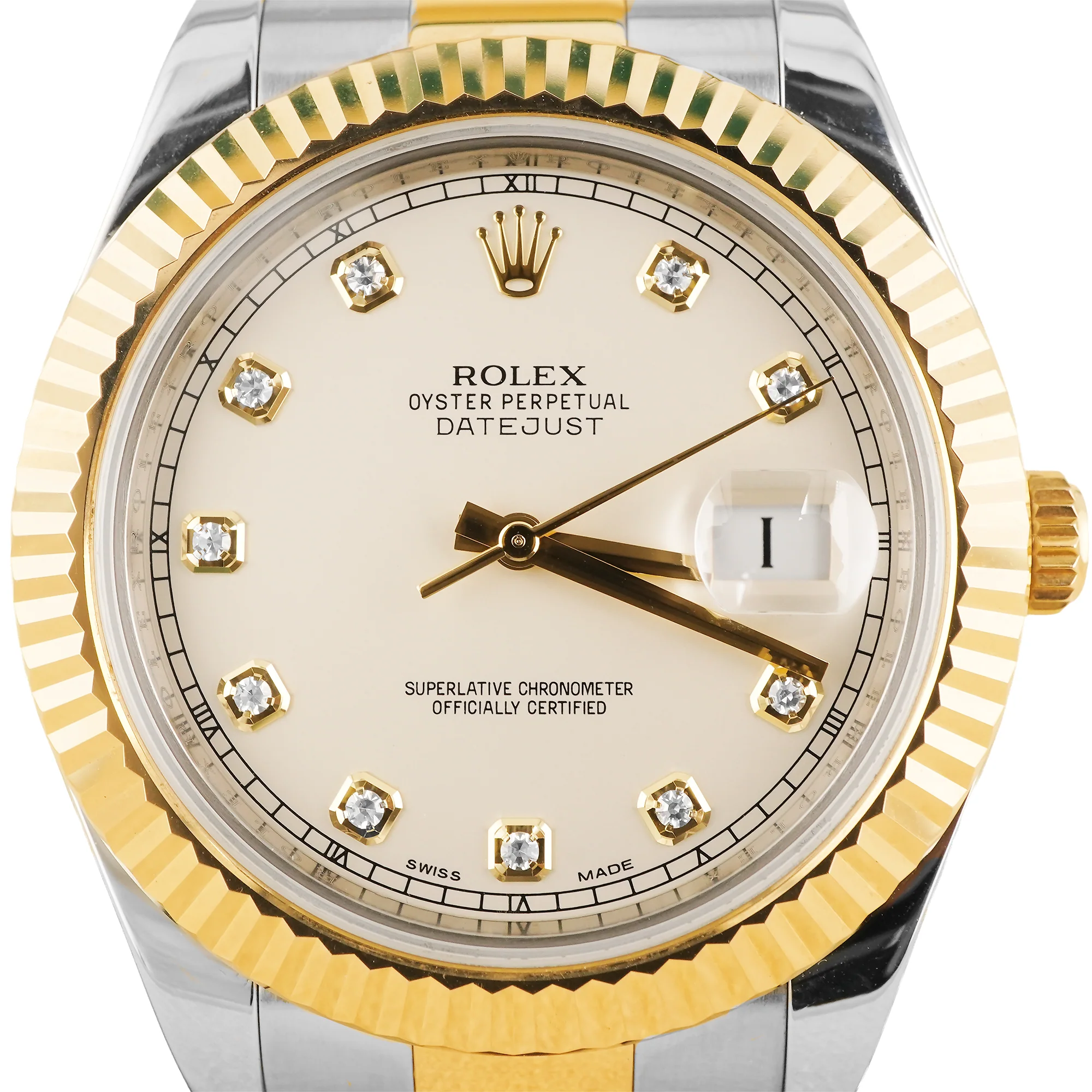 Rolex 116333 Datejust II 41 mm Ivory Diamond Dial Oyster Bracelet Box and Papers 2015 - Image 3